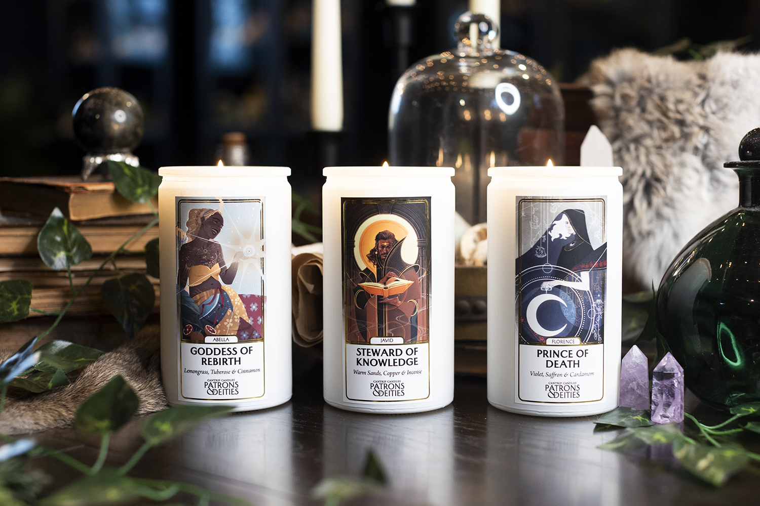 Cantrip Candles: Abella, Goddess of Rebirth (16 oz)
