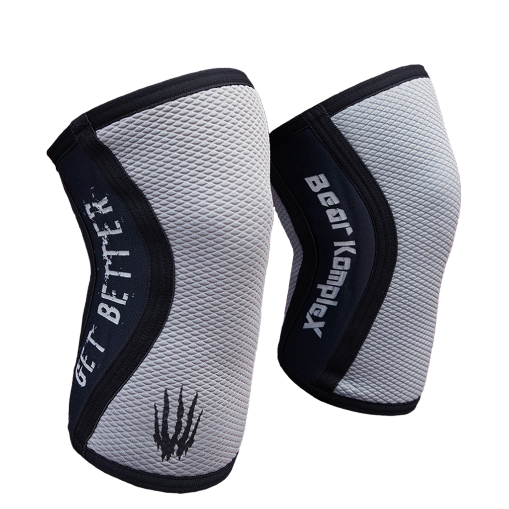 Bear KompleX Knee Sleeves, Grey Sharkskin (Pair)