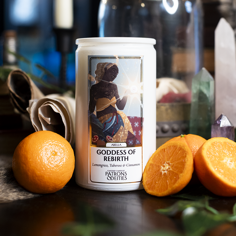 Cantrip Candles: Abella, Goddess of Rebirth (16 oz)