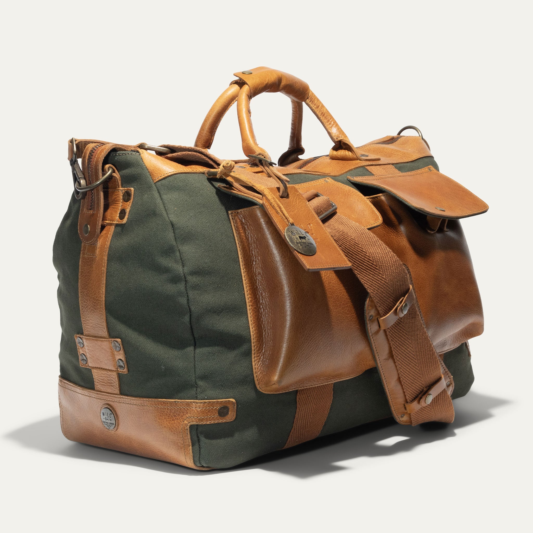 Signature Canvas and Leather Travel Duffle