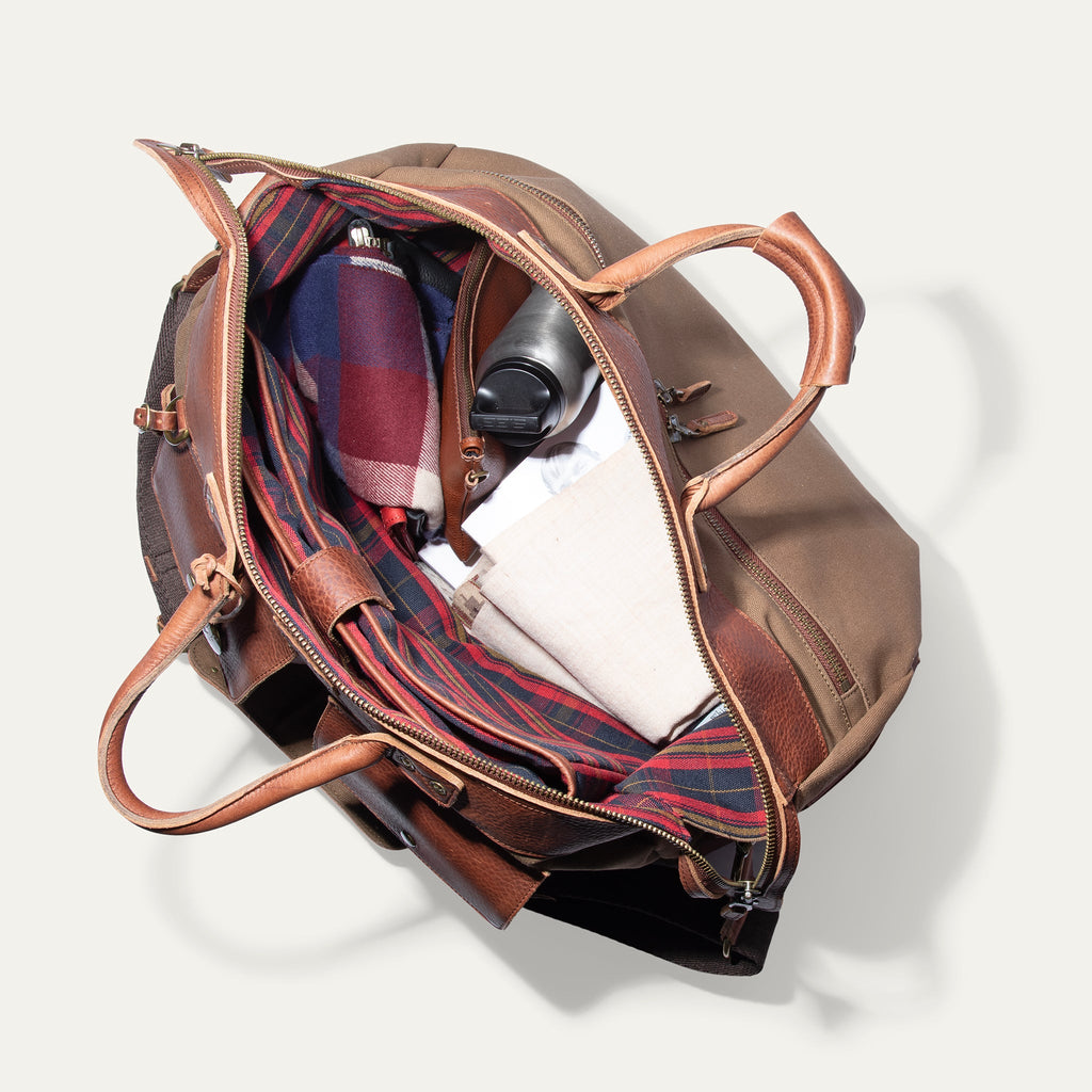 Signature Canvas and Leather Travel Duffle