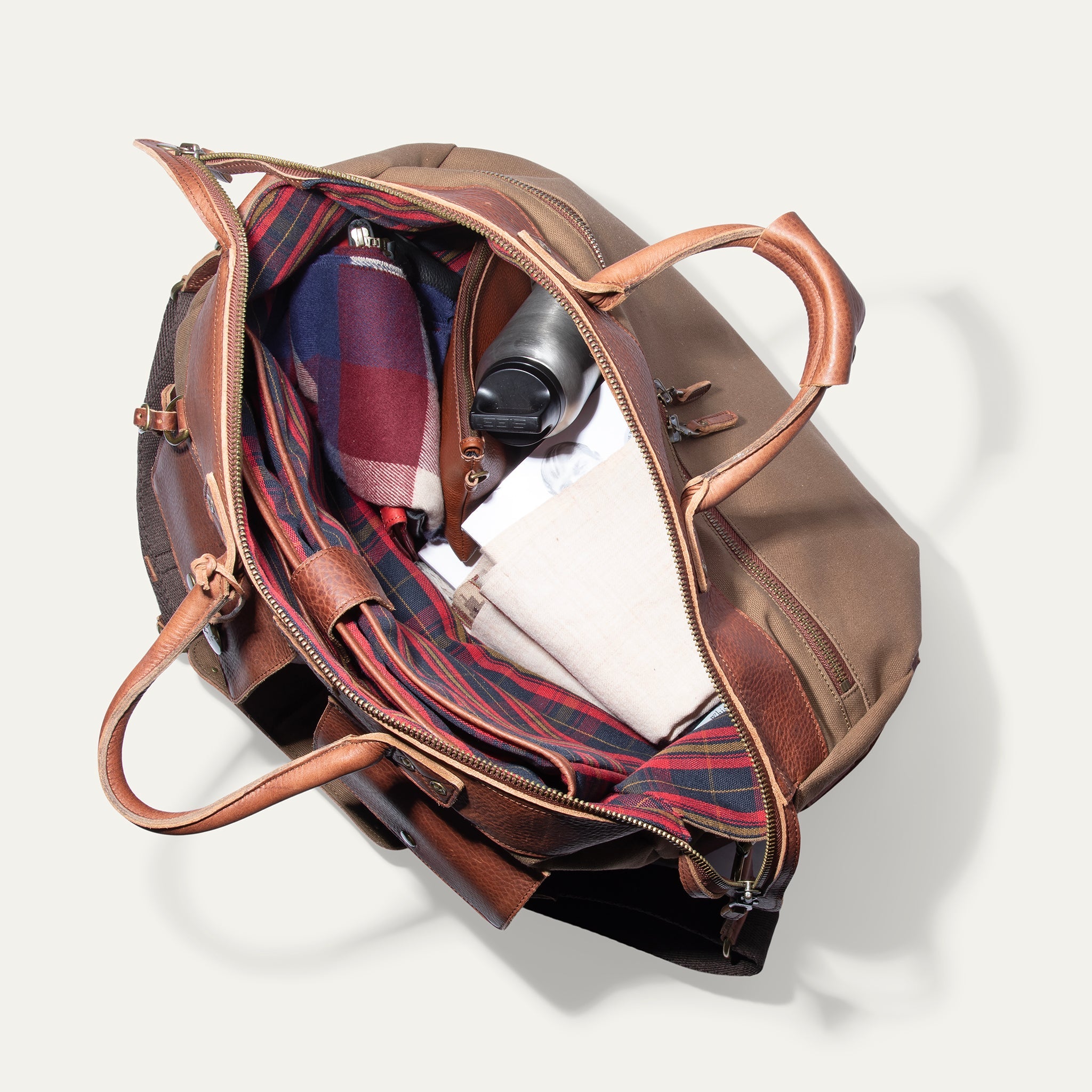 Signature Canvas and Leather Travel Duffle