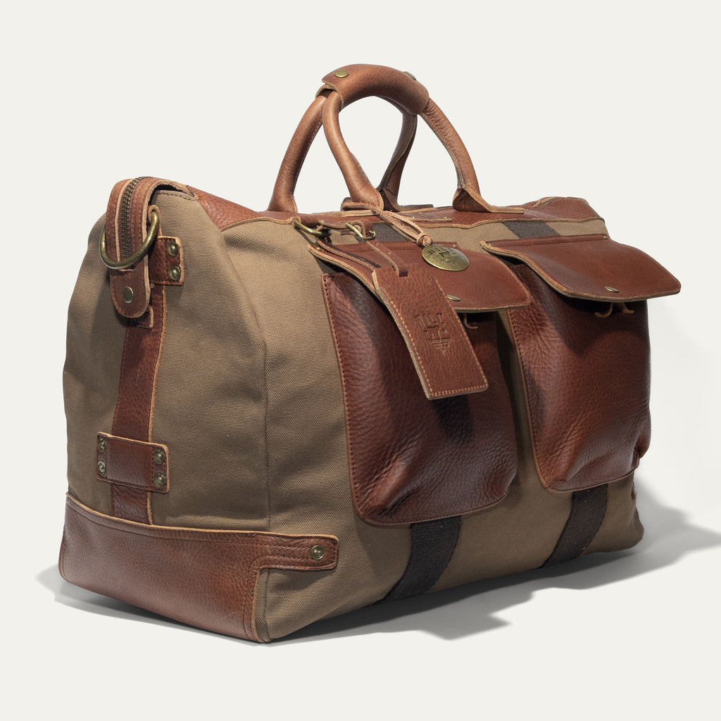Signature Canvas and Leather Travel Duffle