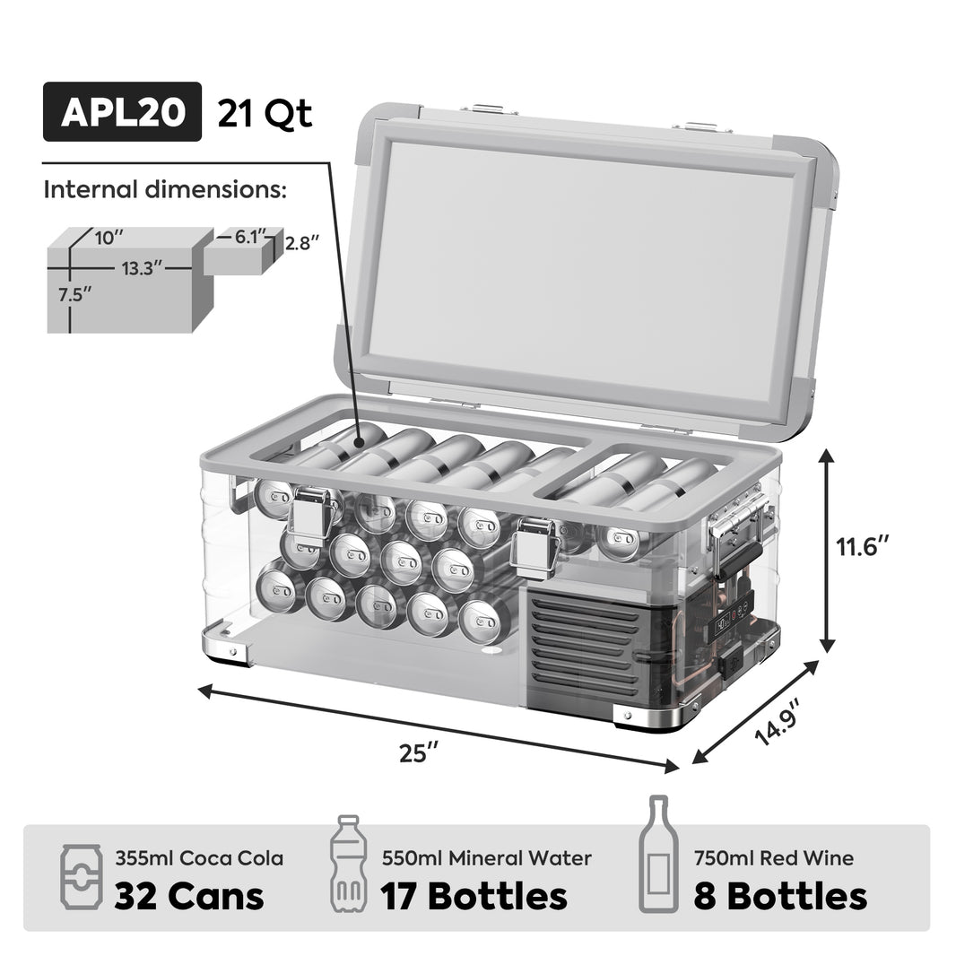 ICECO APL20 Aluminum Freezer, 20L