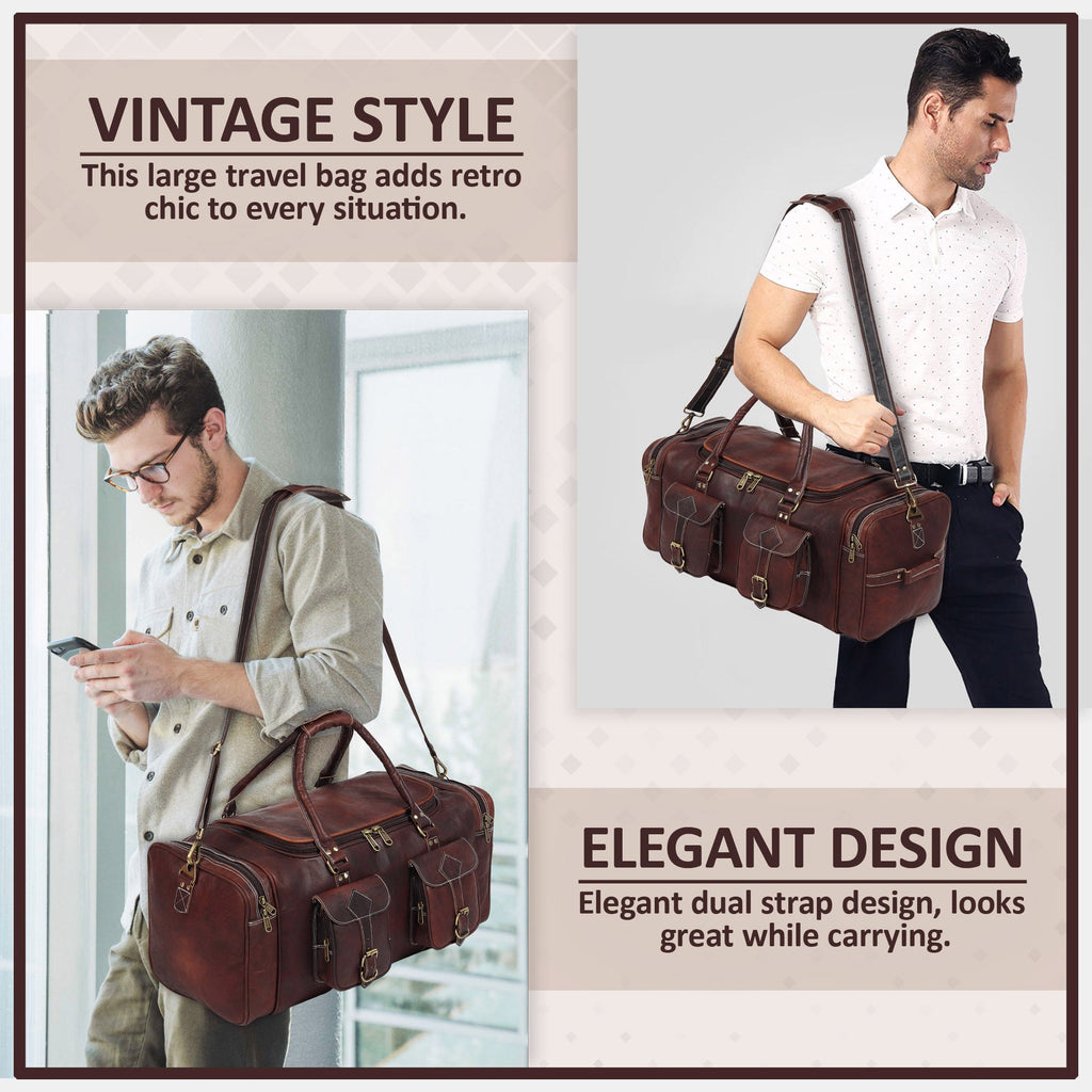 Vintage Dark Brown Traveller Duffle