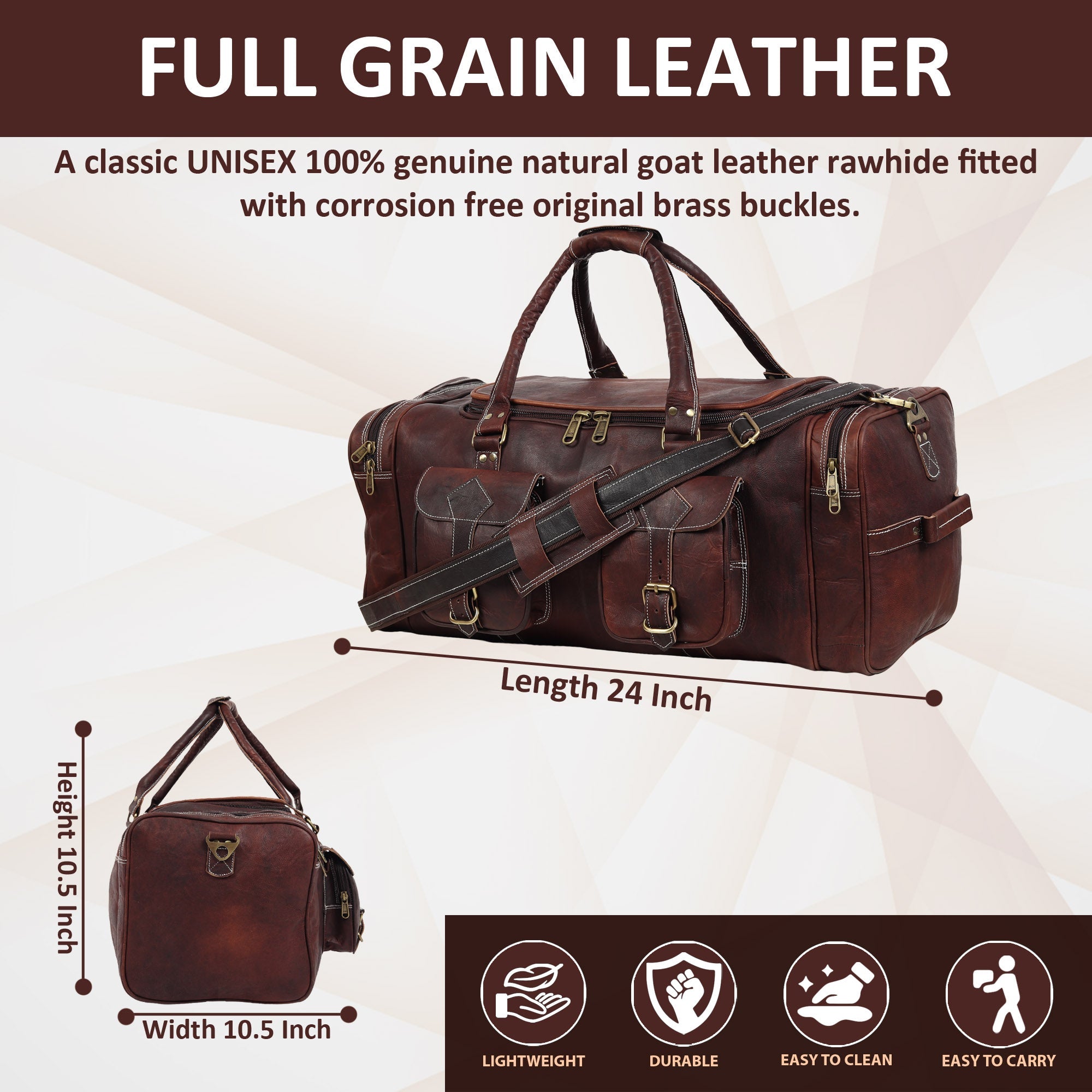 Vintage Dark Brown Traveller Duffle