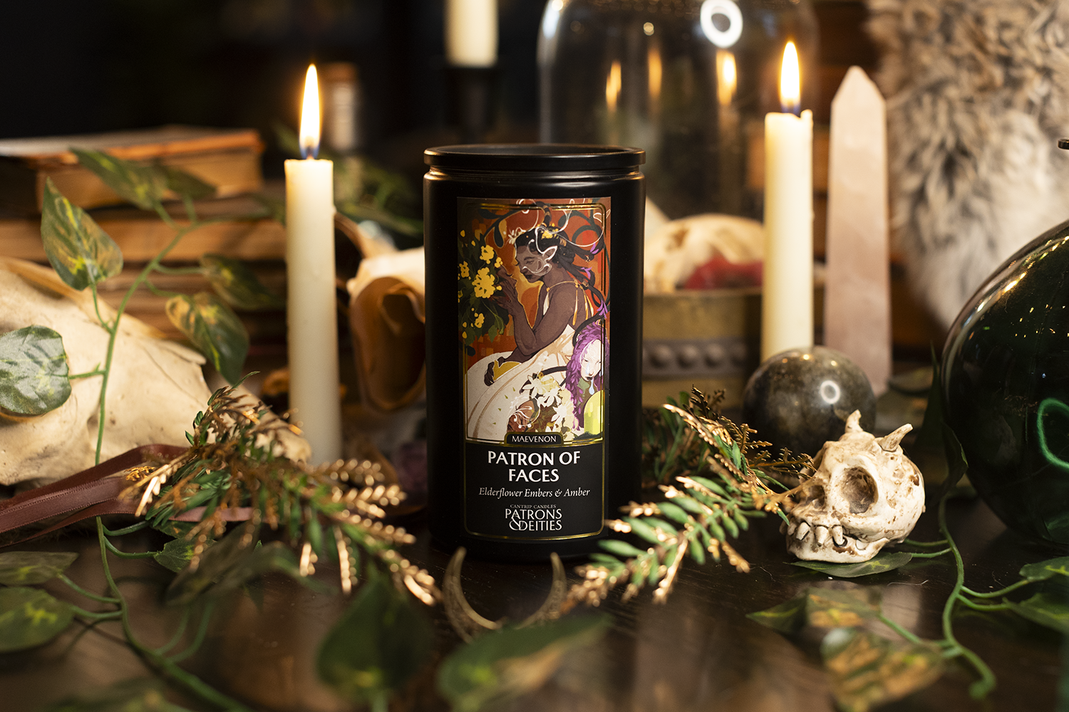 Cantrip Candles: Maevenon, Patron of Faces (16 oz)