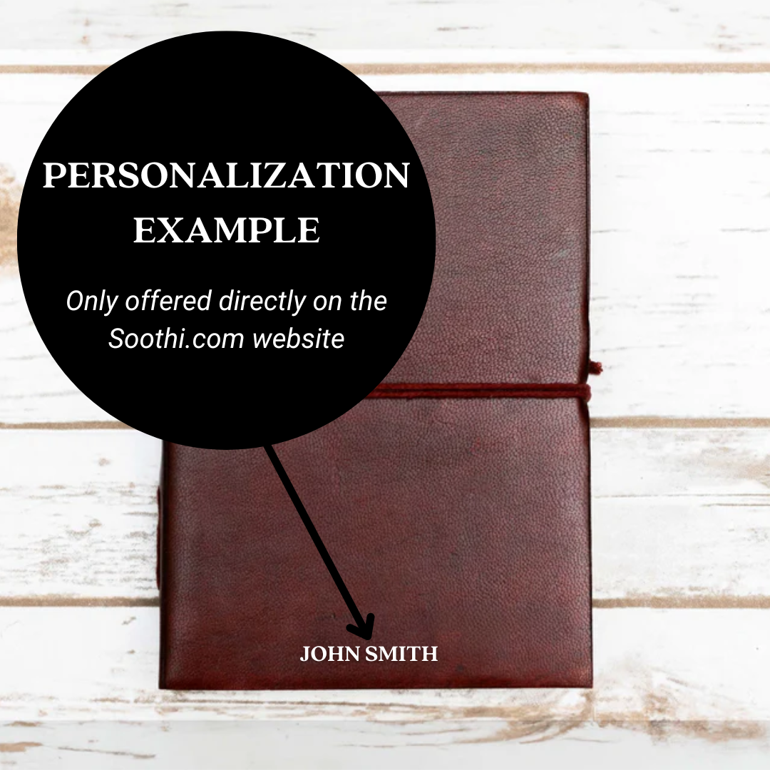 Rustic Dark Brown Leather Journal, 5x7, Unlined