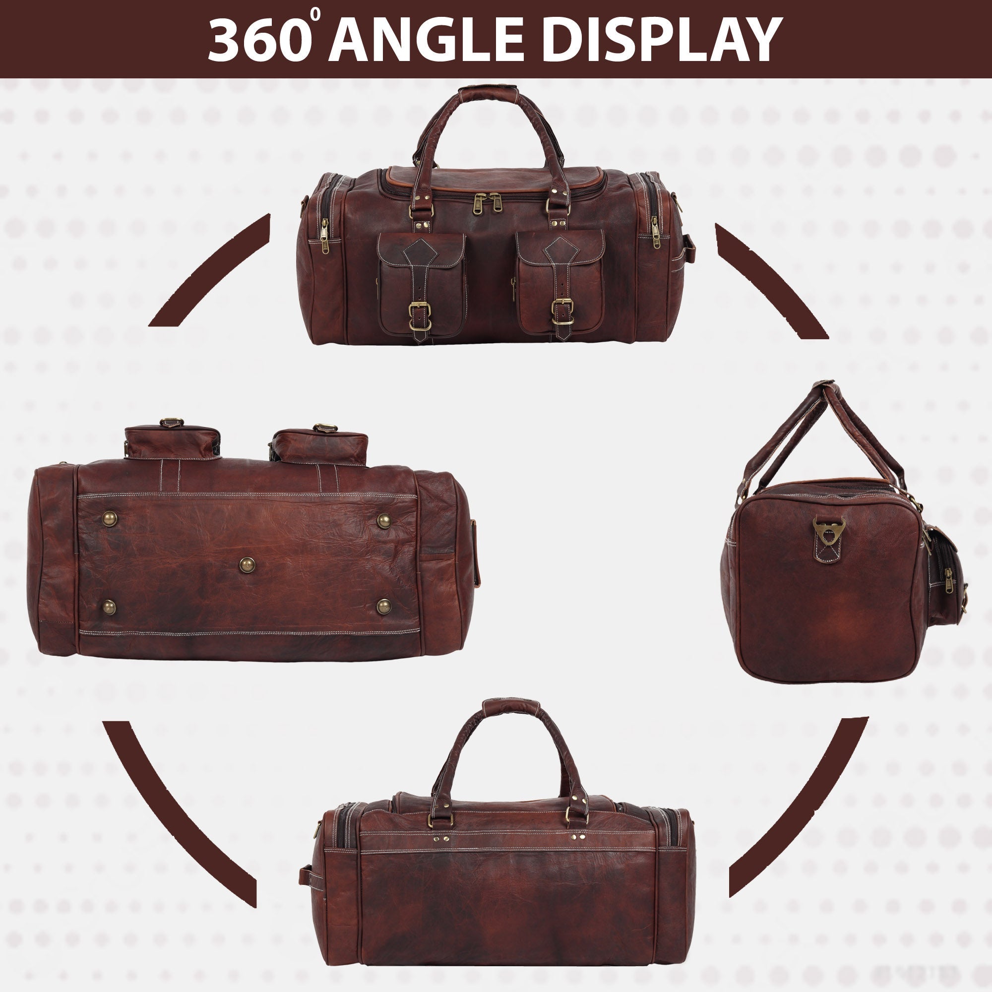 Vintage Dark Brown Traveller Duffle