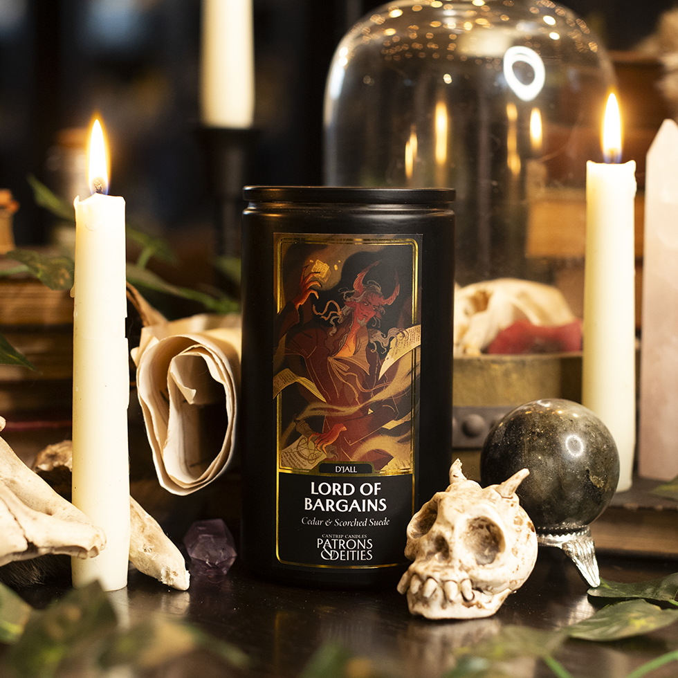 Cantrip Candles: D'Jall, Lord of Bargains (16 oz)