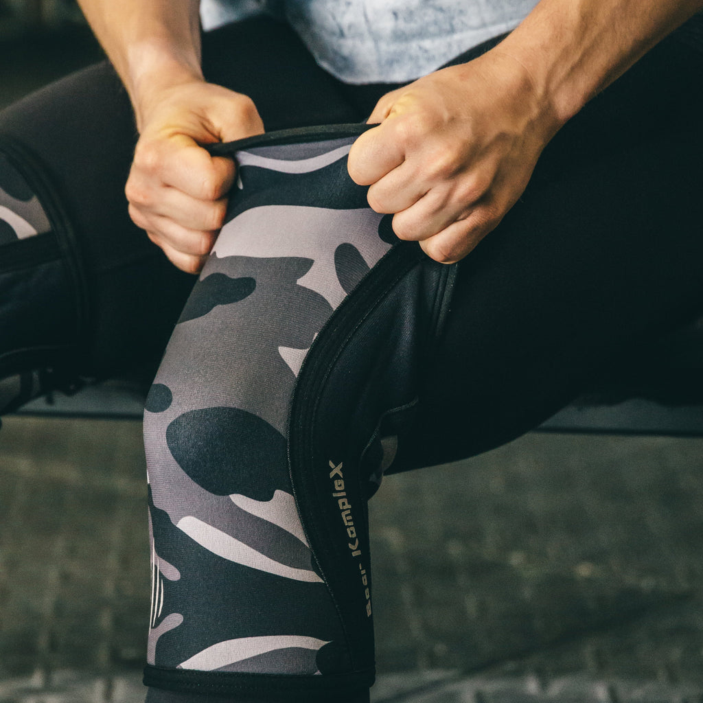 Bear KompleX Knee Sleeves, Black Camo (Pair)