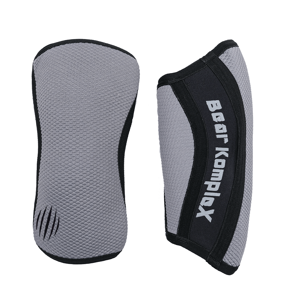 Bear KompleX Knee Sleeves, Grey Sharkskin (Pair)