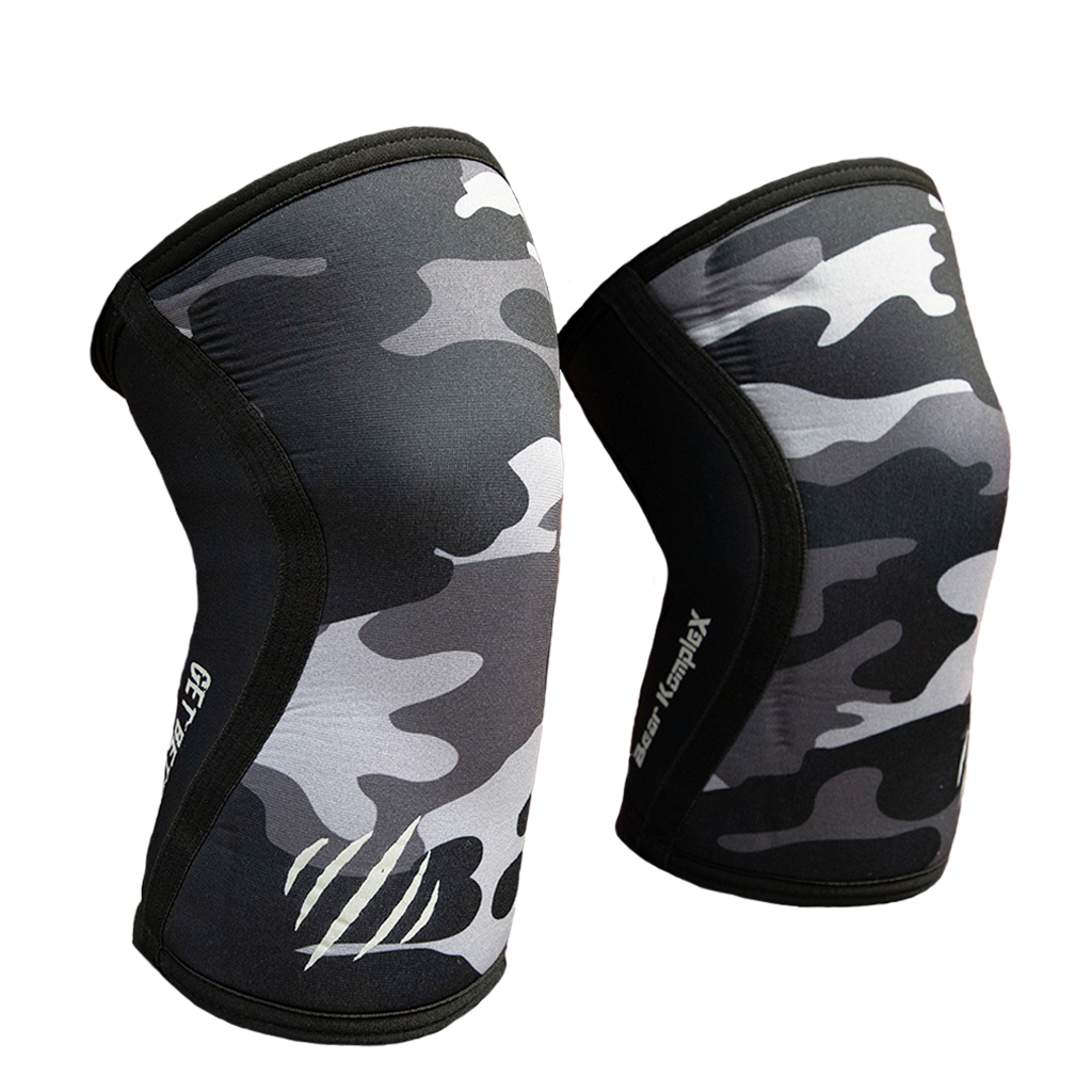 Bear KompleX Knee Sleeves, Black Camo (Pair)