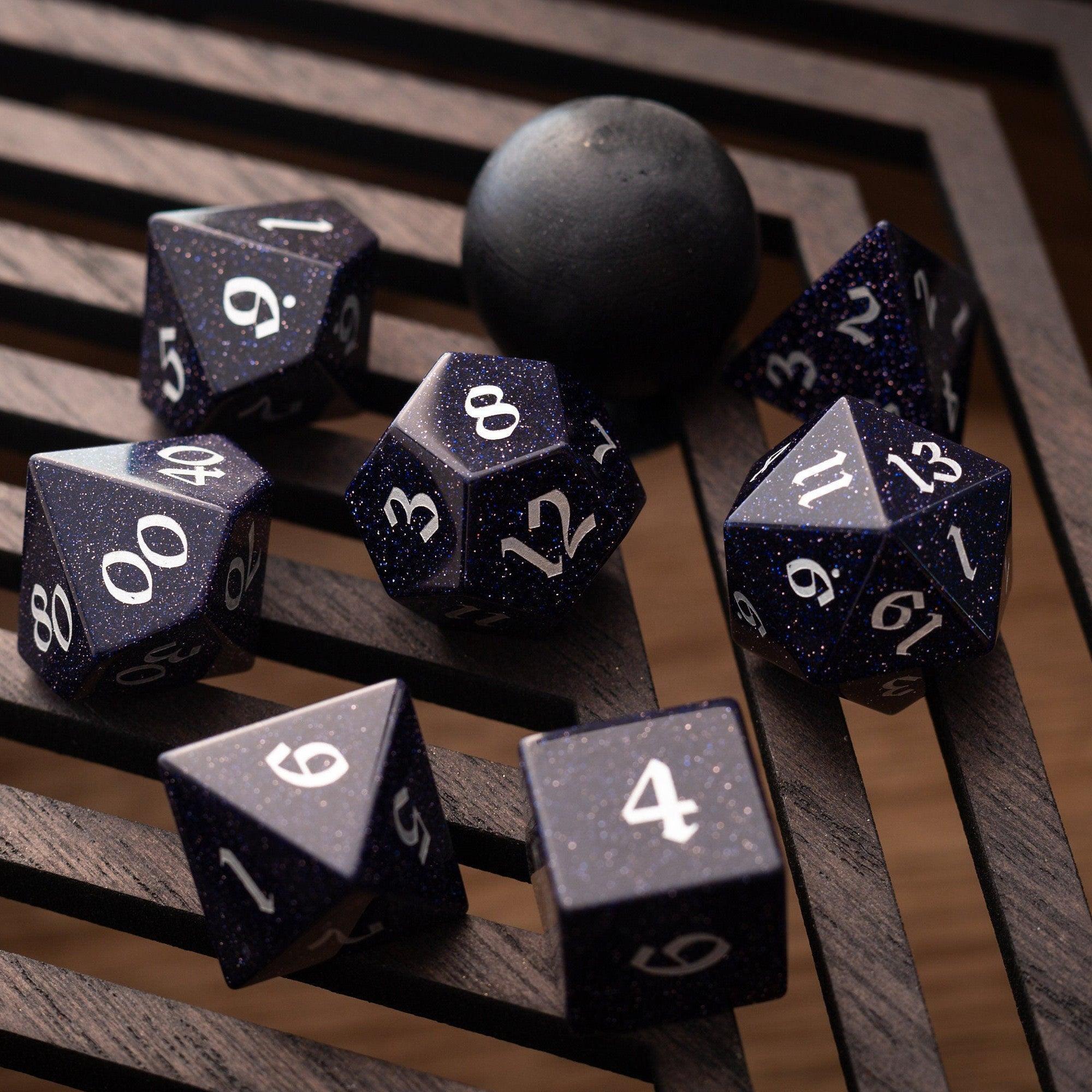 Midnight Sandstone Dice Set