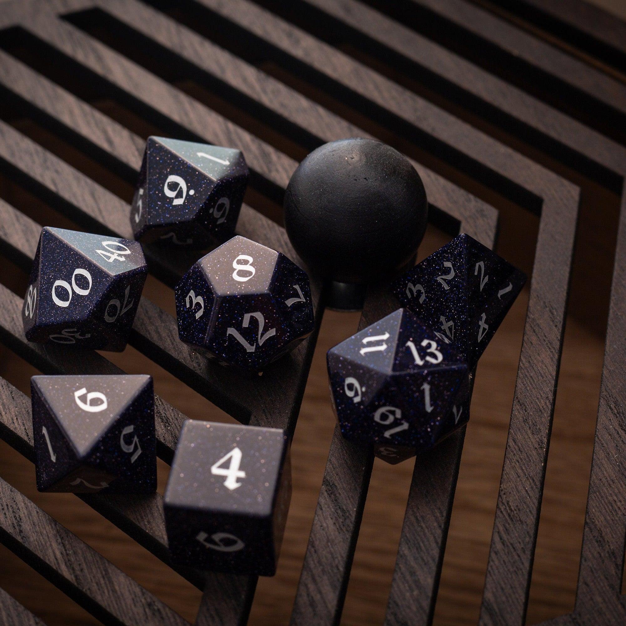 Midnight Sandstone Dice Set
