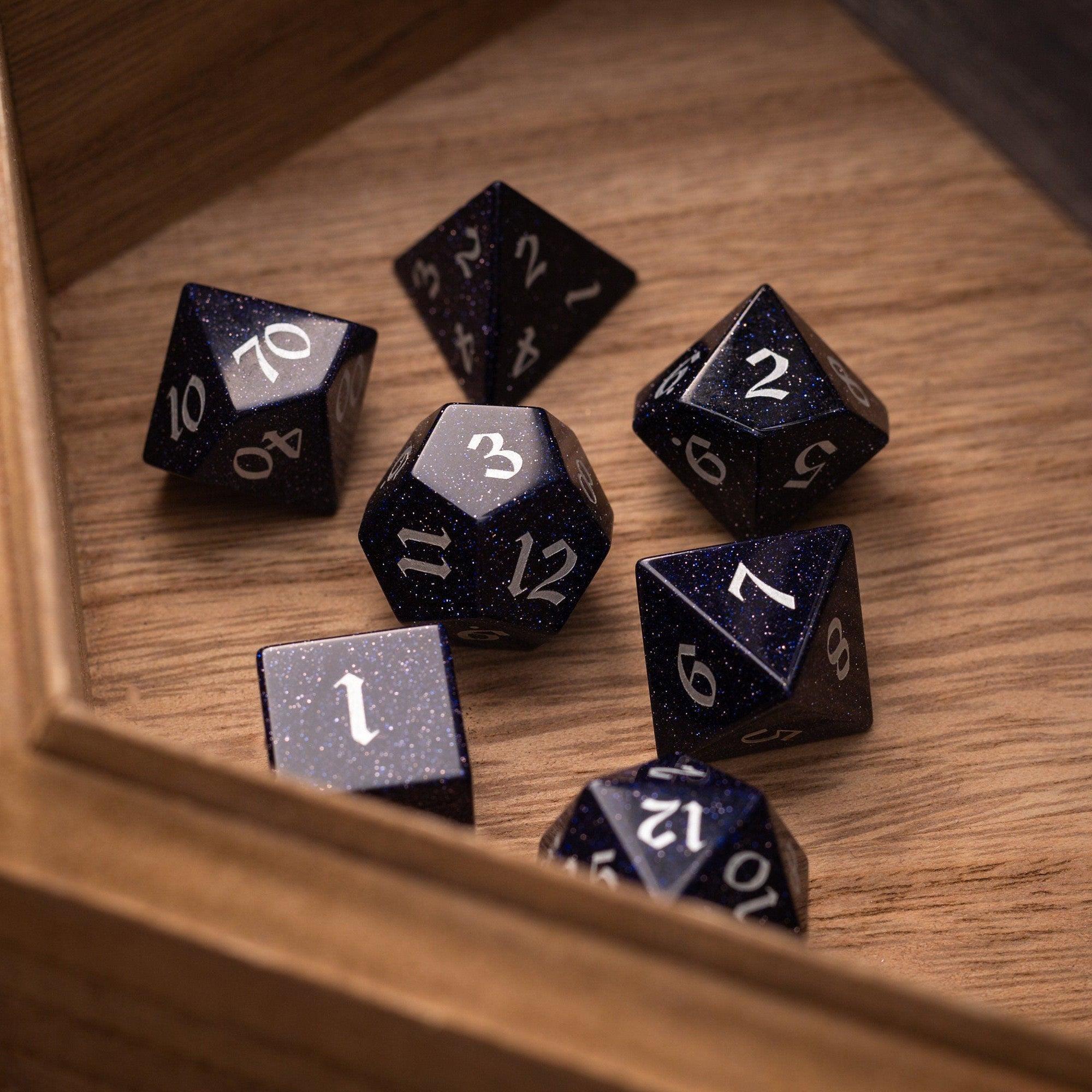 Midnight Sandstone Dice Set