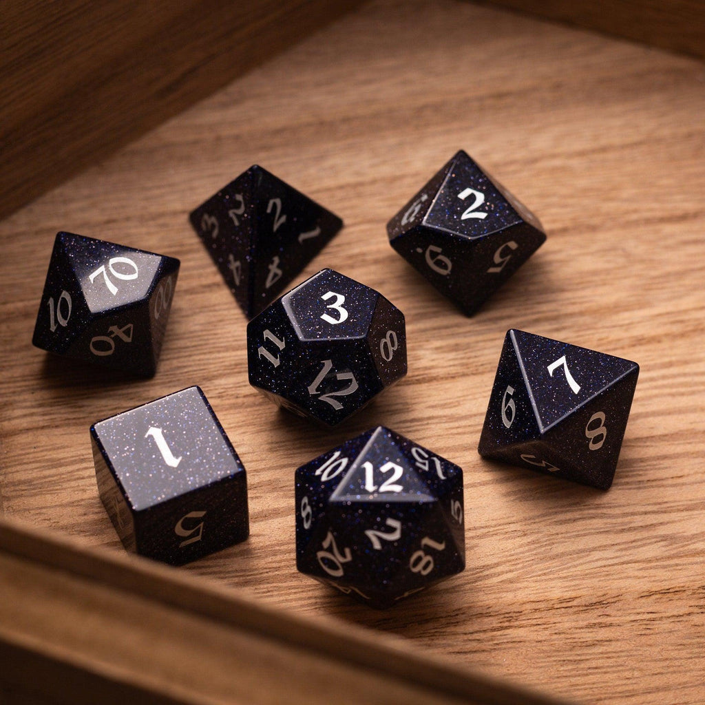 Midnight Sandstone Dice Set