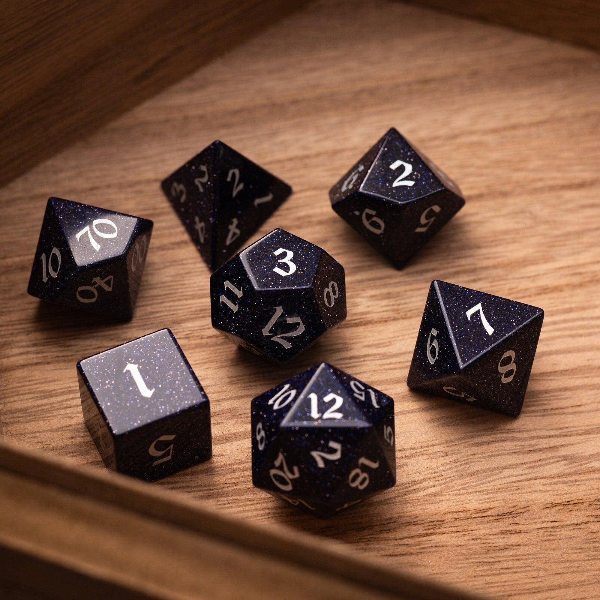 Midnight Sandstone Dice Set