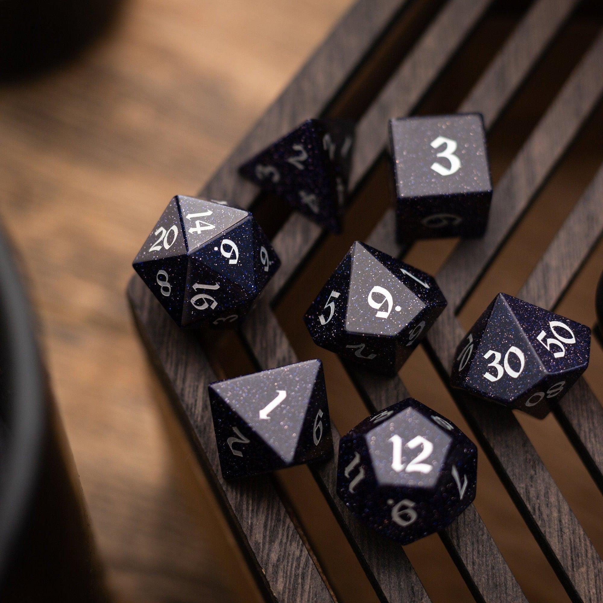 Midnight Sandstone Dice Set