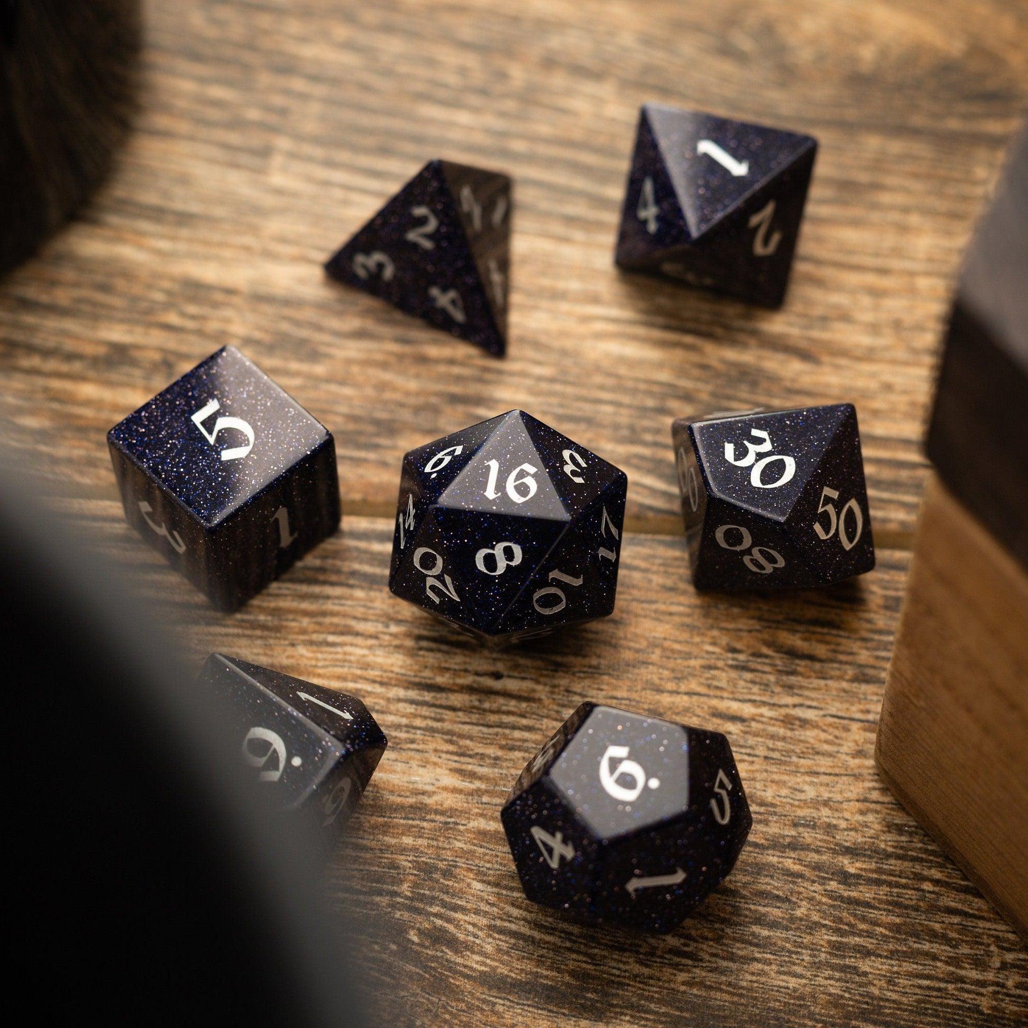 Midnight Sandstone Dice Set