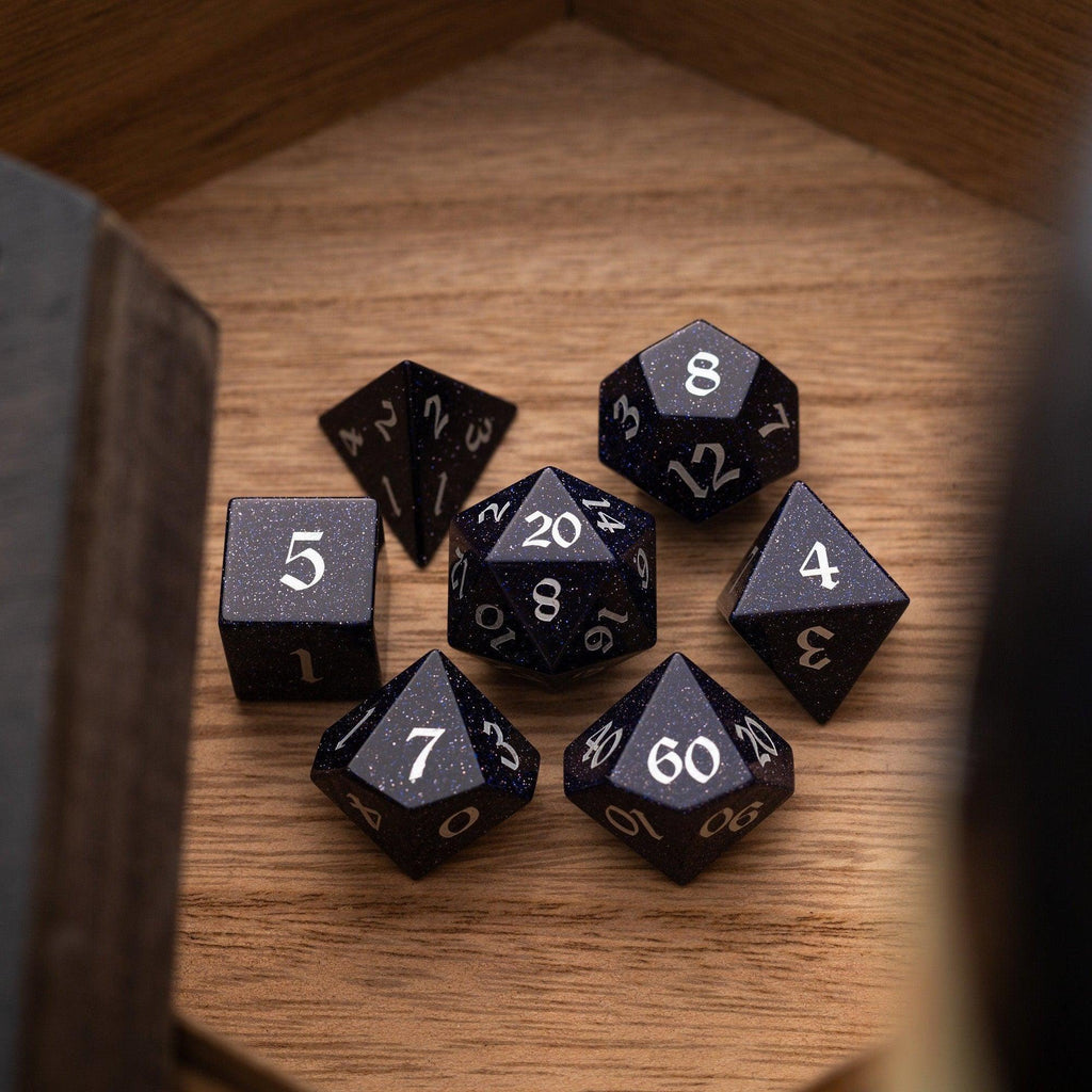 Midnight Sandstone Dice Set