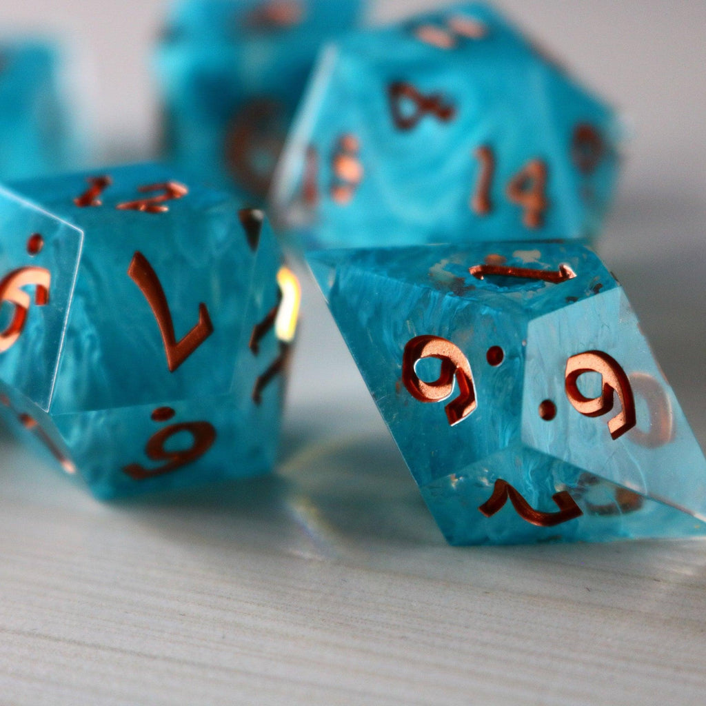 Blue Smoke Dice Set