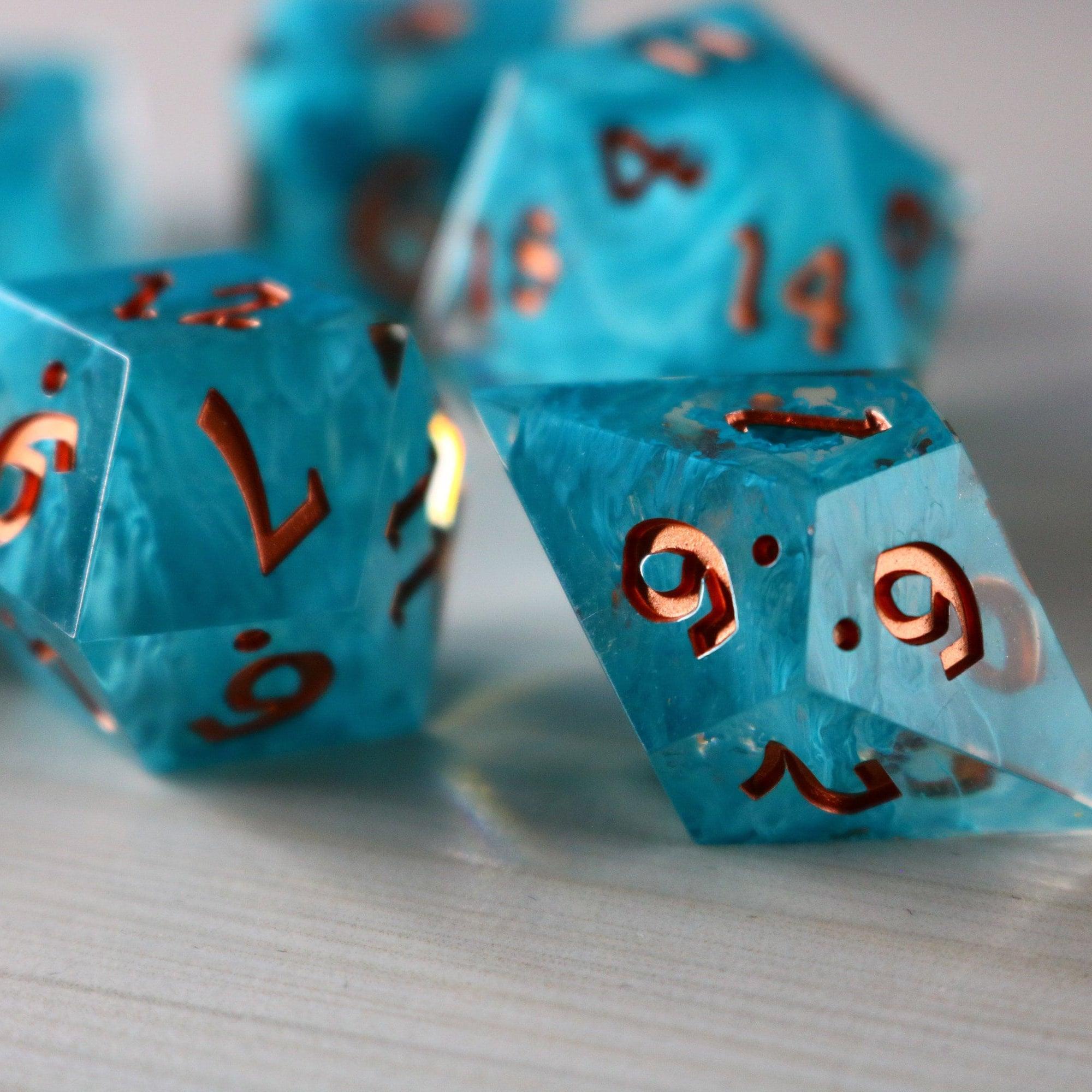 Blue Smoke Dice Set