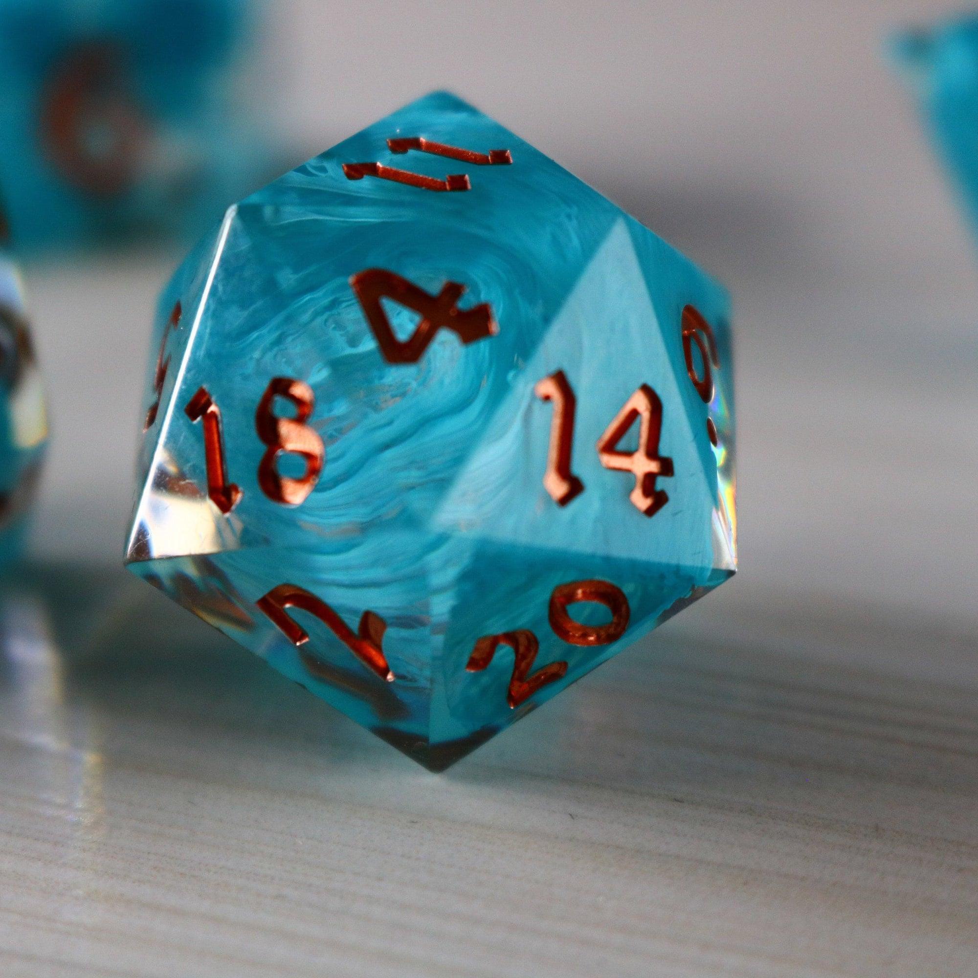 Blue Smoke Dice Set