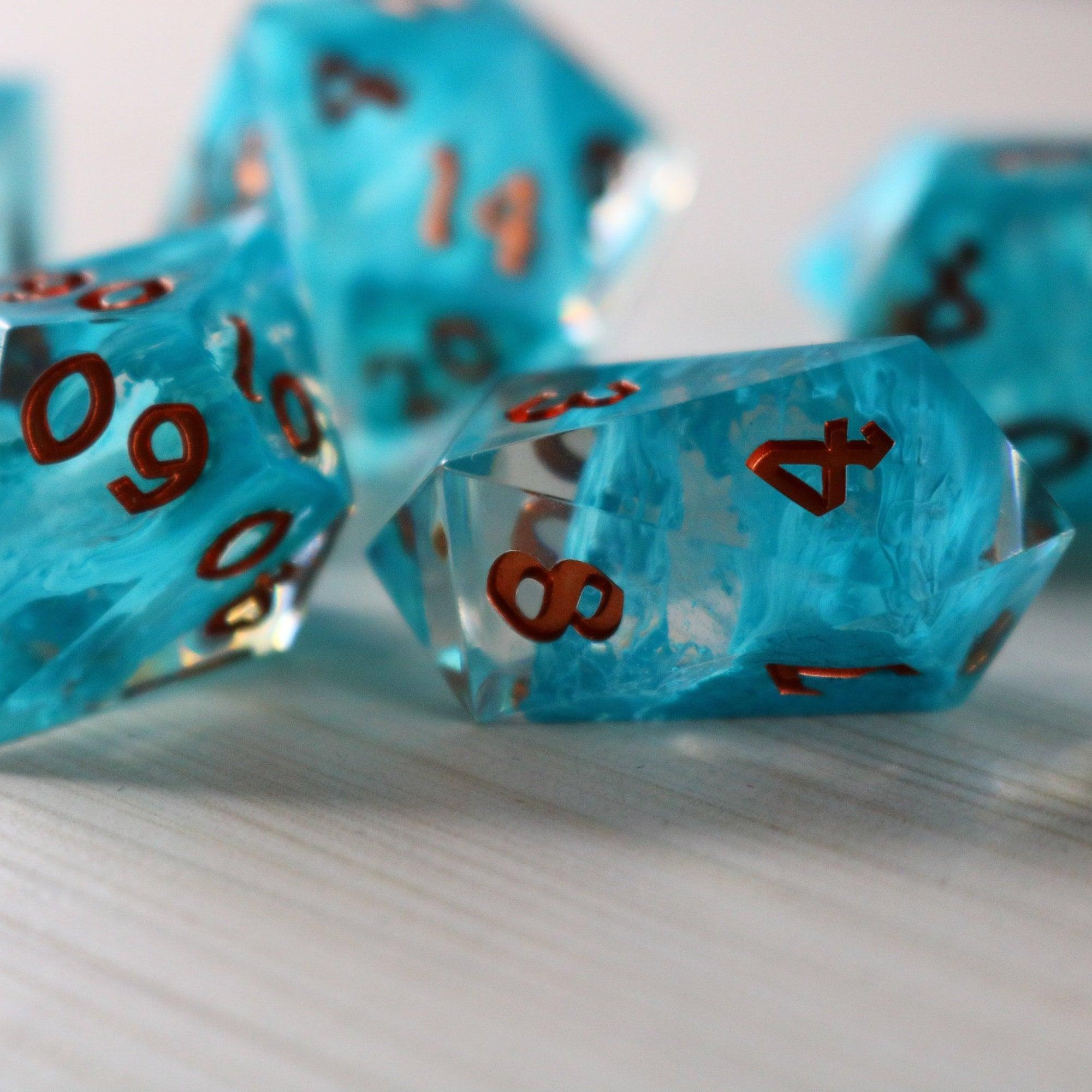 Blue Smoke Dice Set