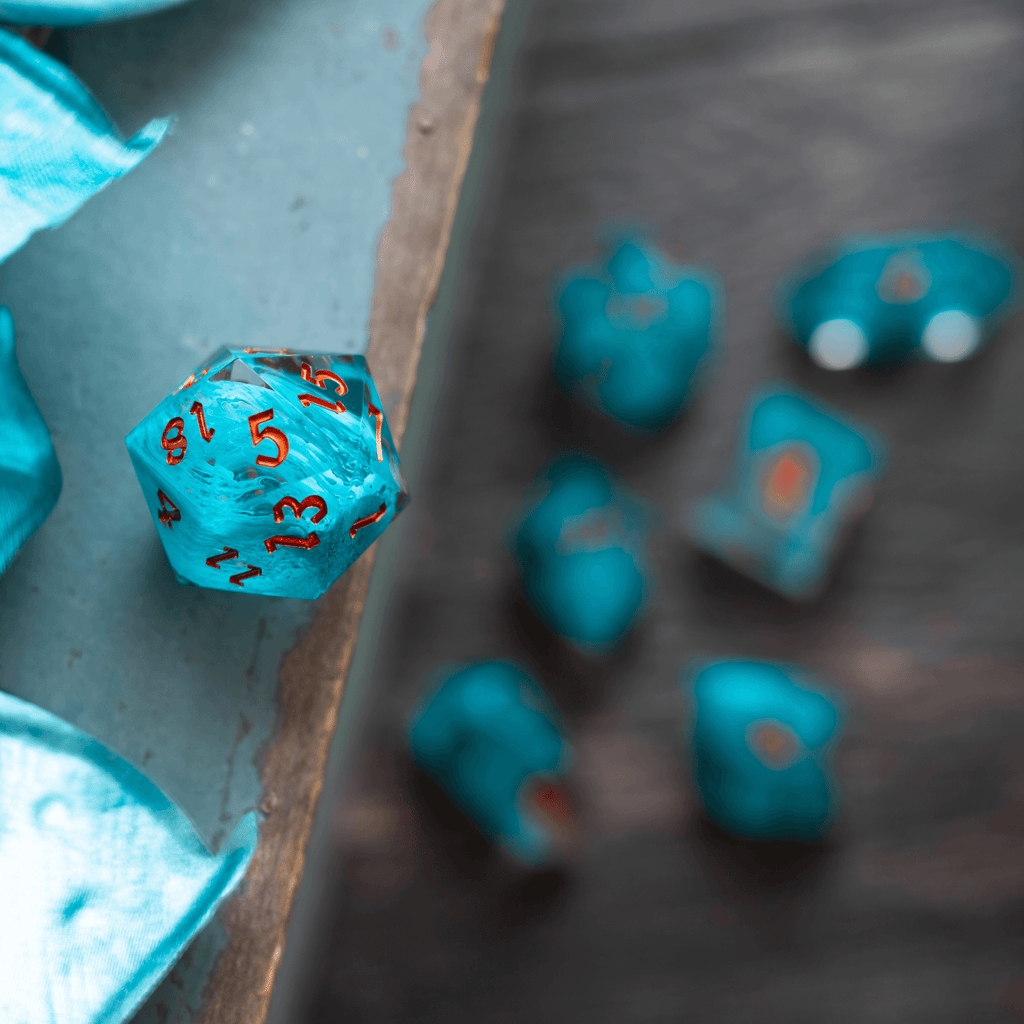 Blue Smoke Dice Set