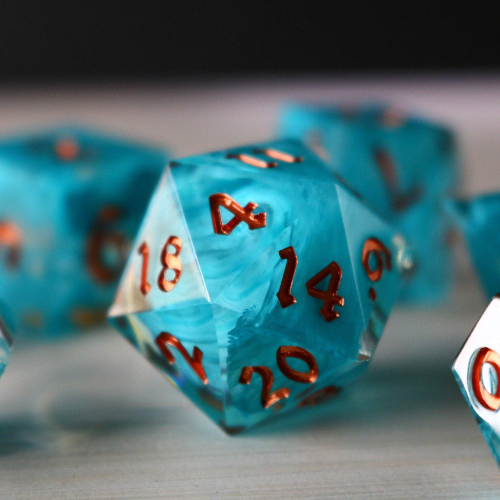 Blue Smoke Dice Set