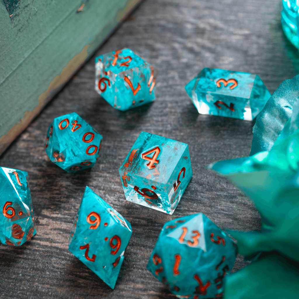 Blue Smoke Dice Set