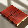 Buddha Quote Leather Journal, Give Up Everything That Weighs You Down