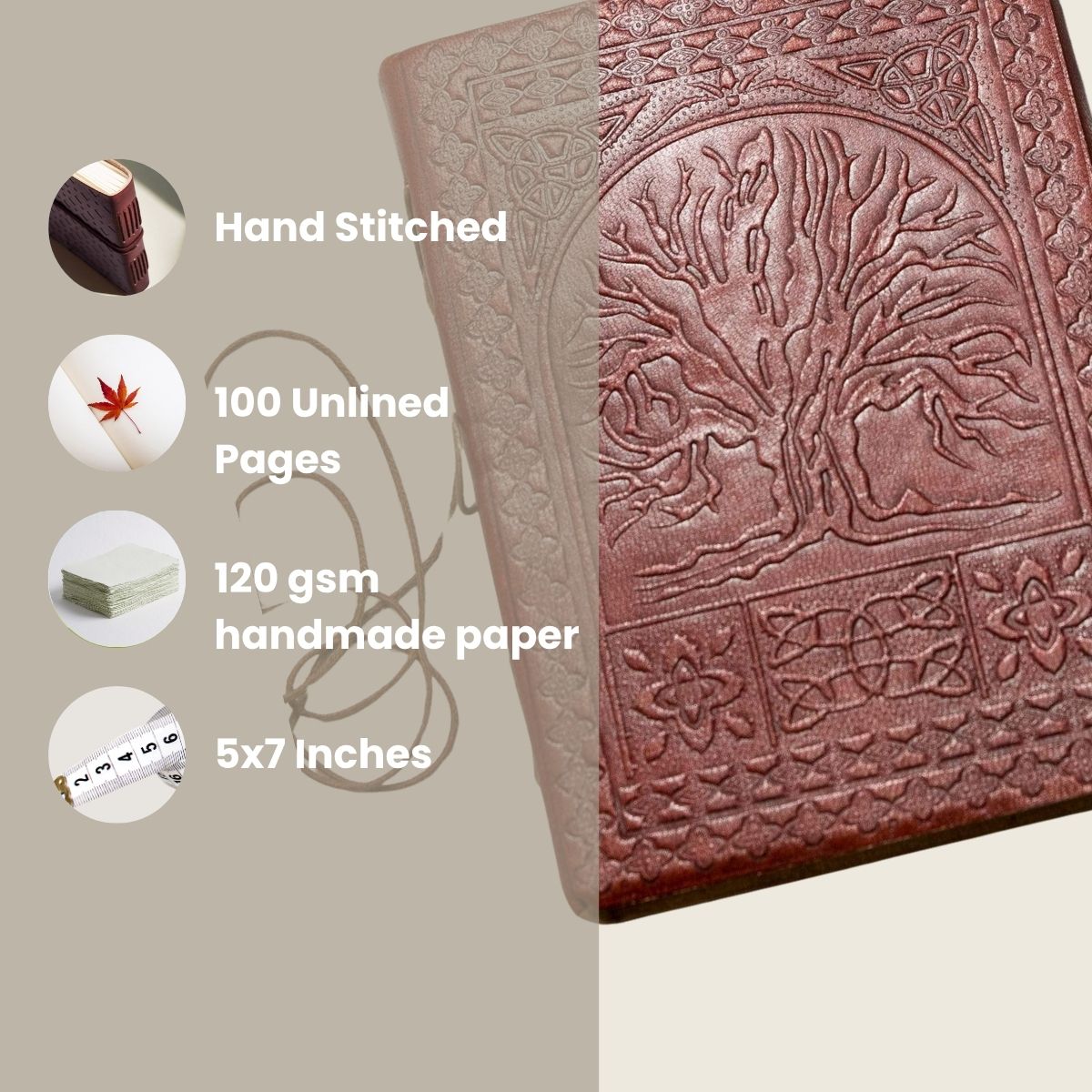 Tree of Life Handmade Leather Journal