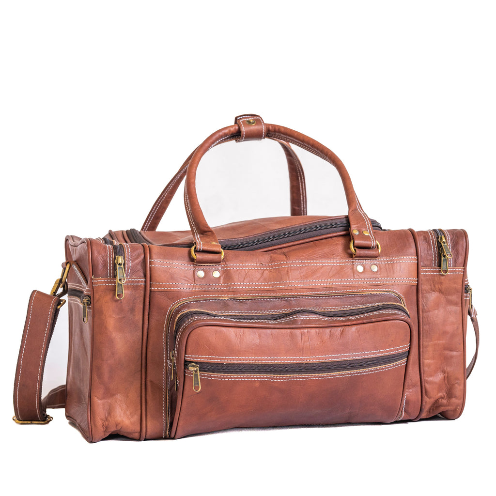 Vintage Leather Travel Duffle