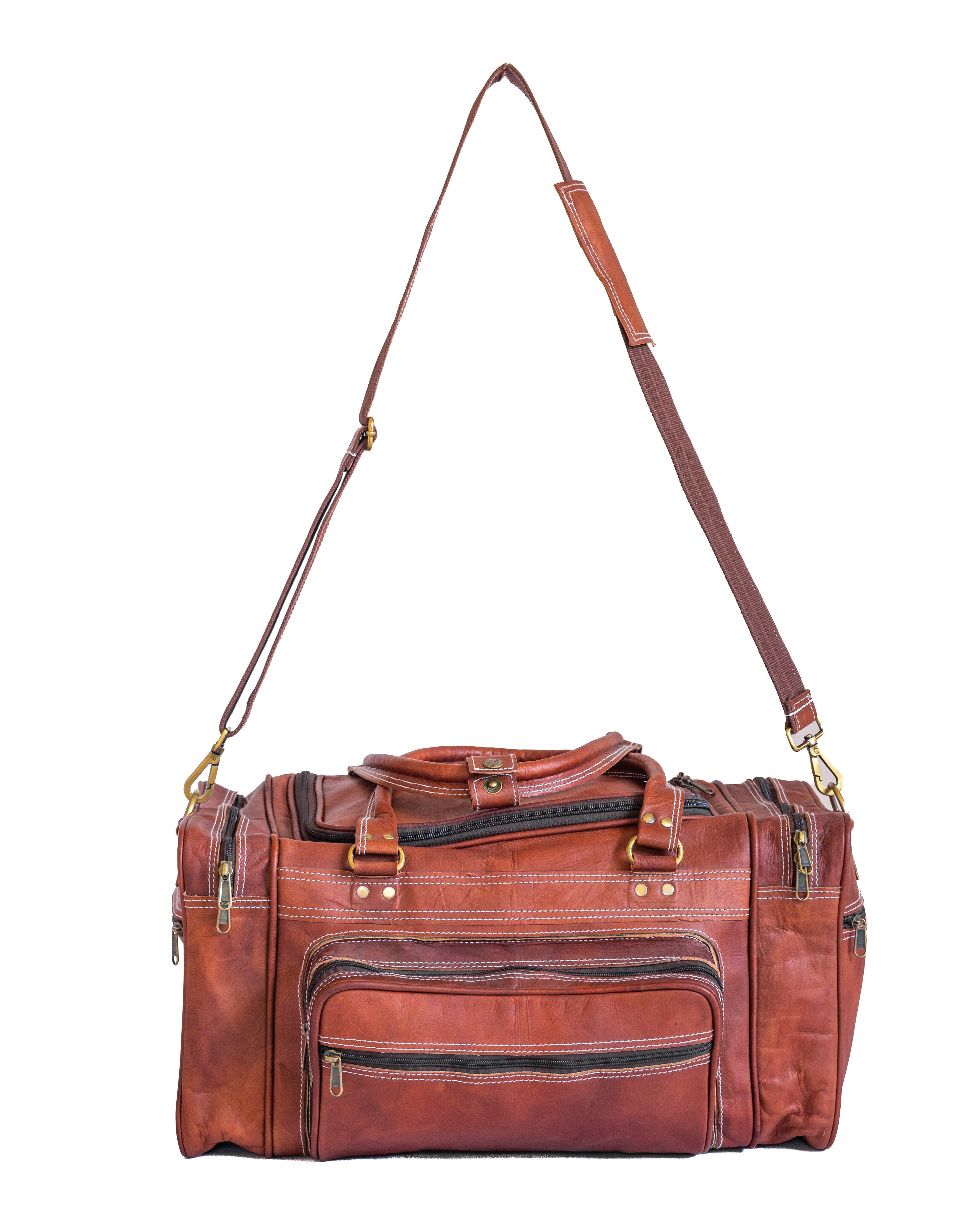 Vintage Leather Travel Duffle