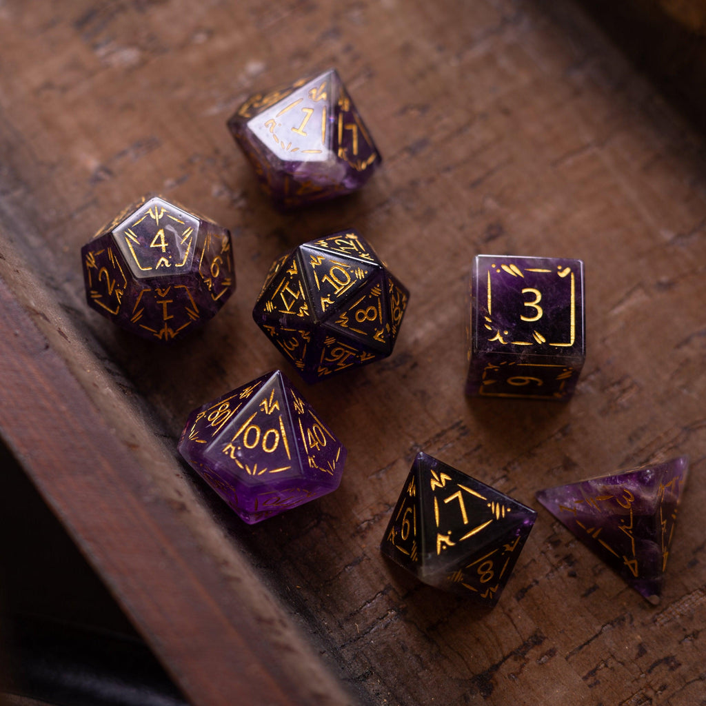 Dragonscale Amethyst Dice Set