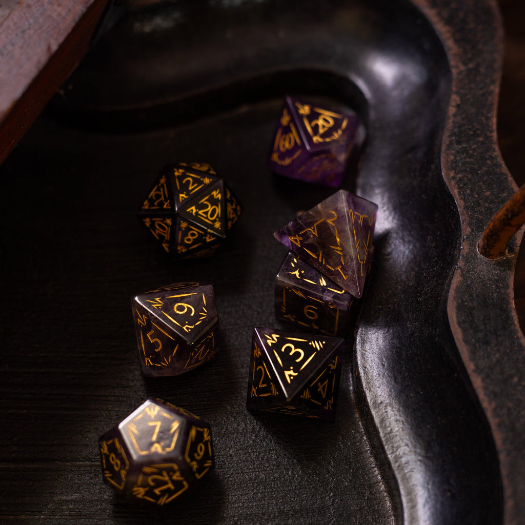 Dragonscale Amethyst Dice Set