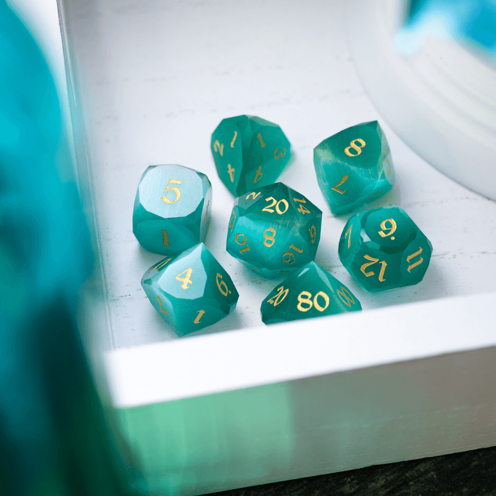 Dwarfcut Aquamarine Dice Set