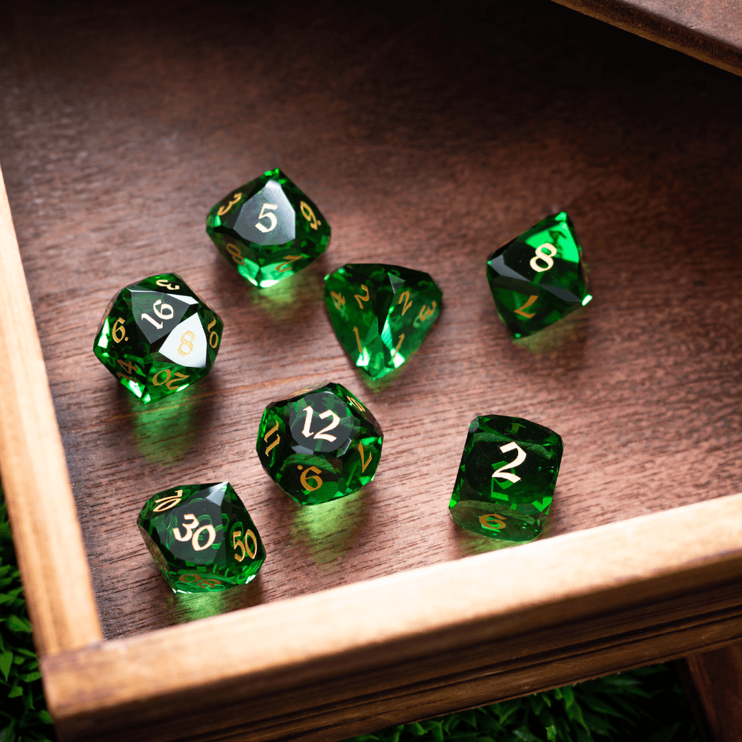 Dwarfcut Emerald Dice Set