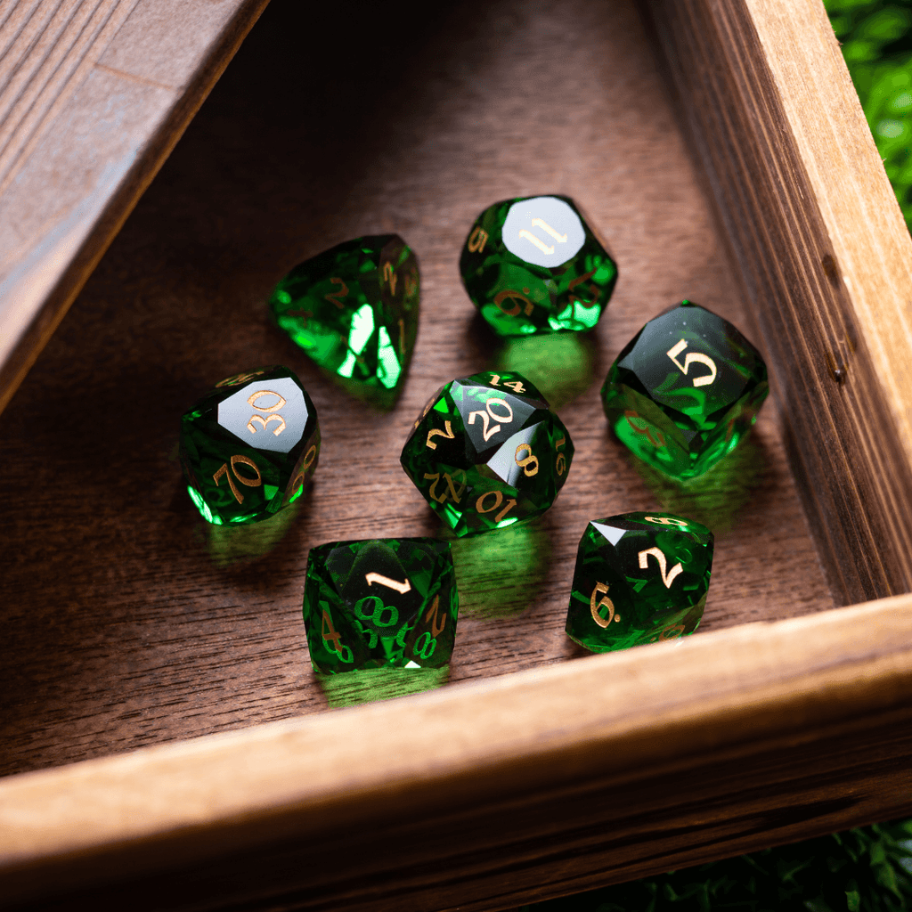 Dwarfcut Emerald Dice Set