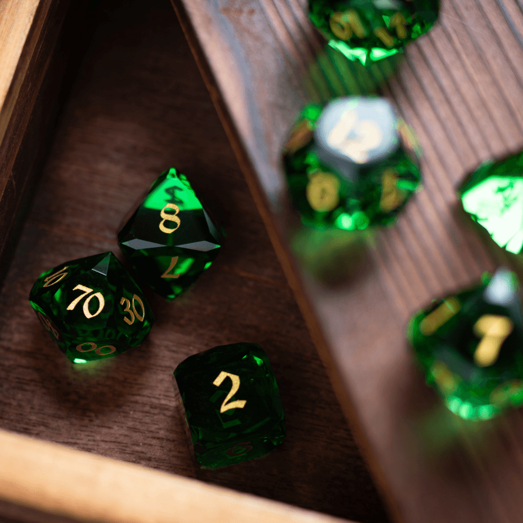 Dwarfcut Emerald Dice Set