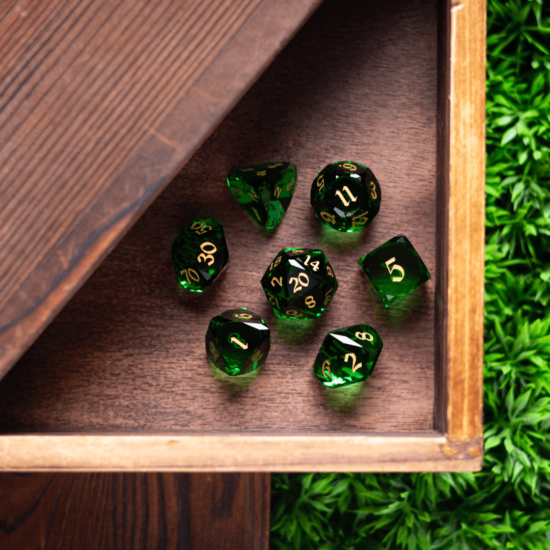 Dwarfcut Emerald Dice Set