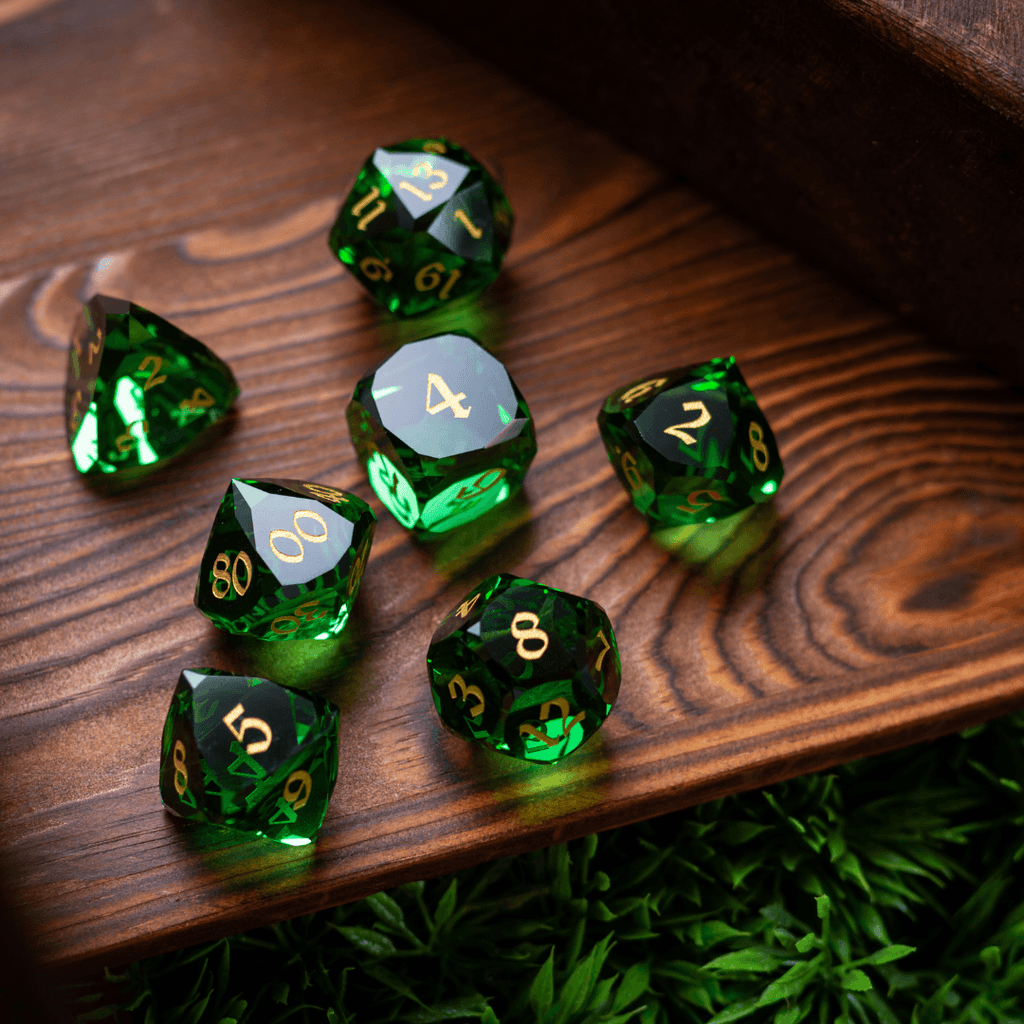 Dwarfcut Emerald Dice Set