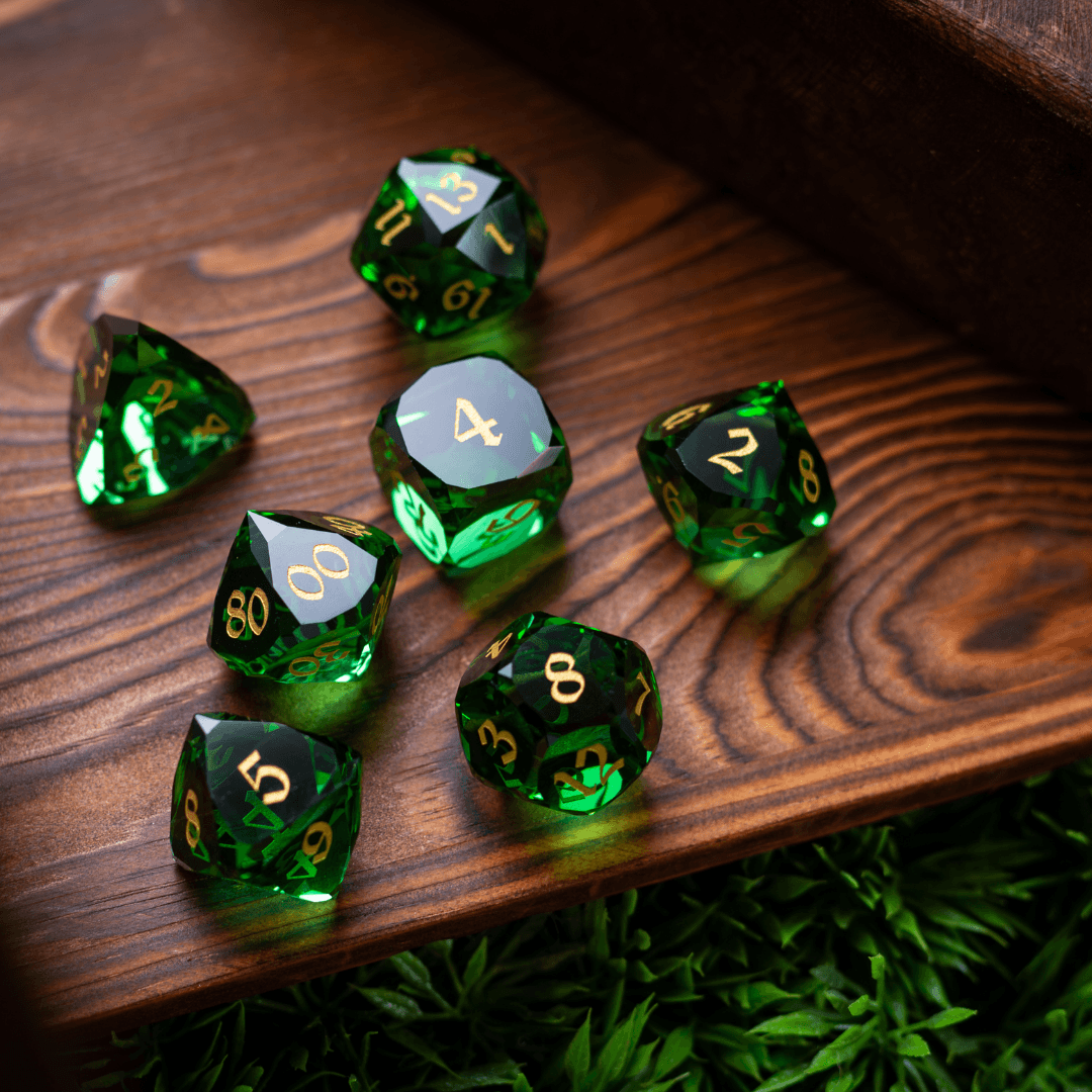 Dwarfcut Emerald Dice Set
