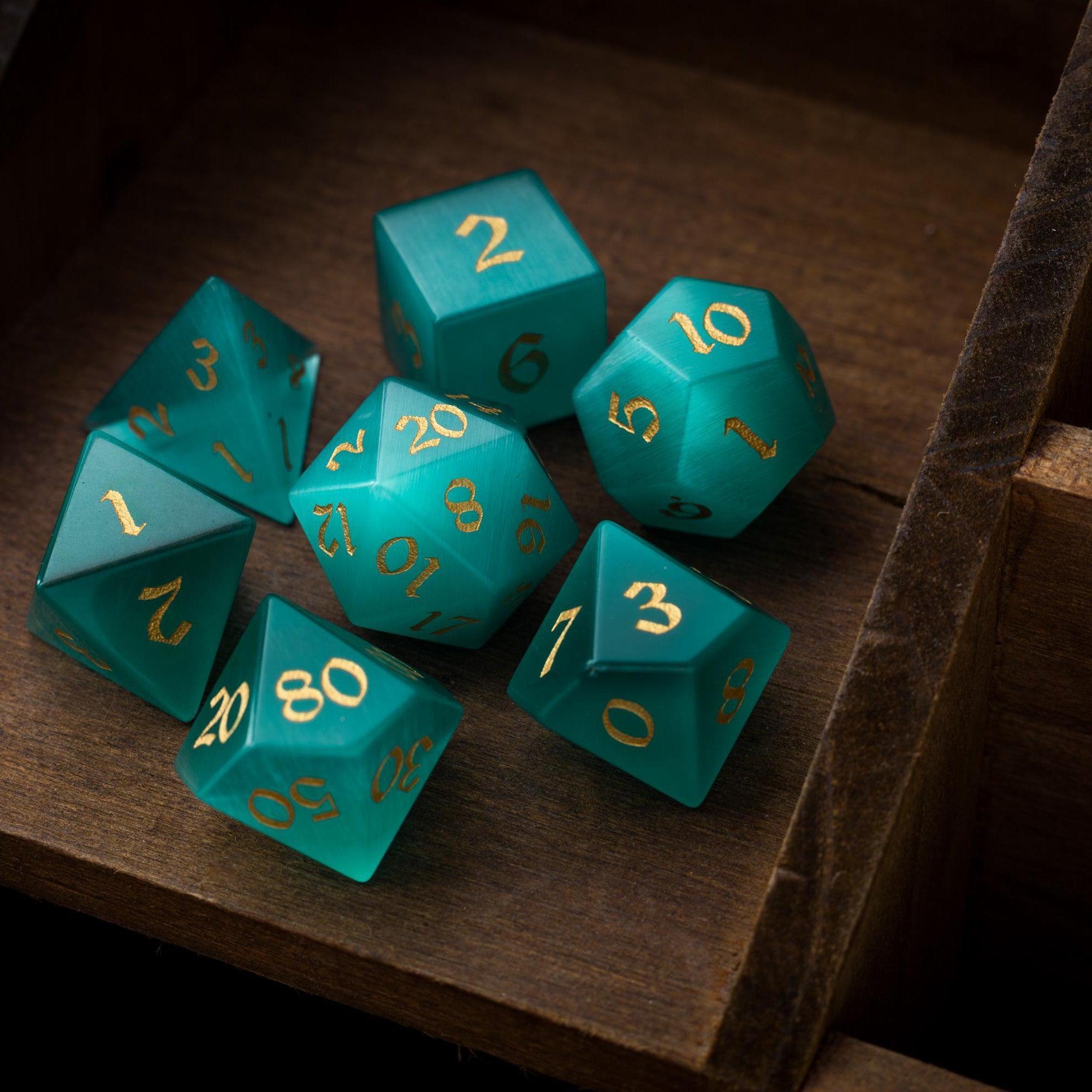Aquamarine Tide Dice Set
