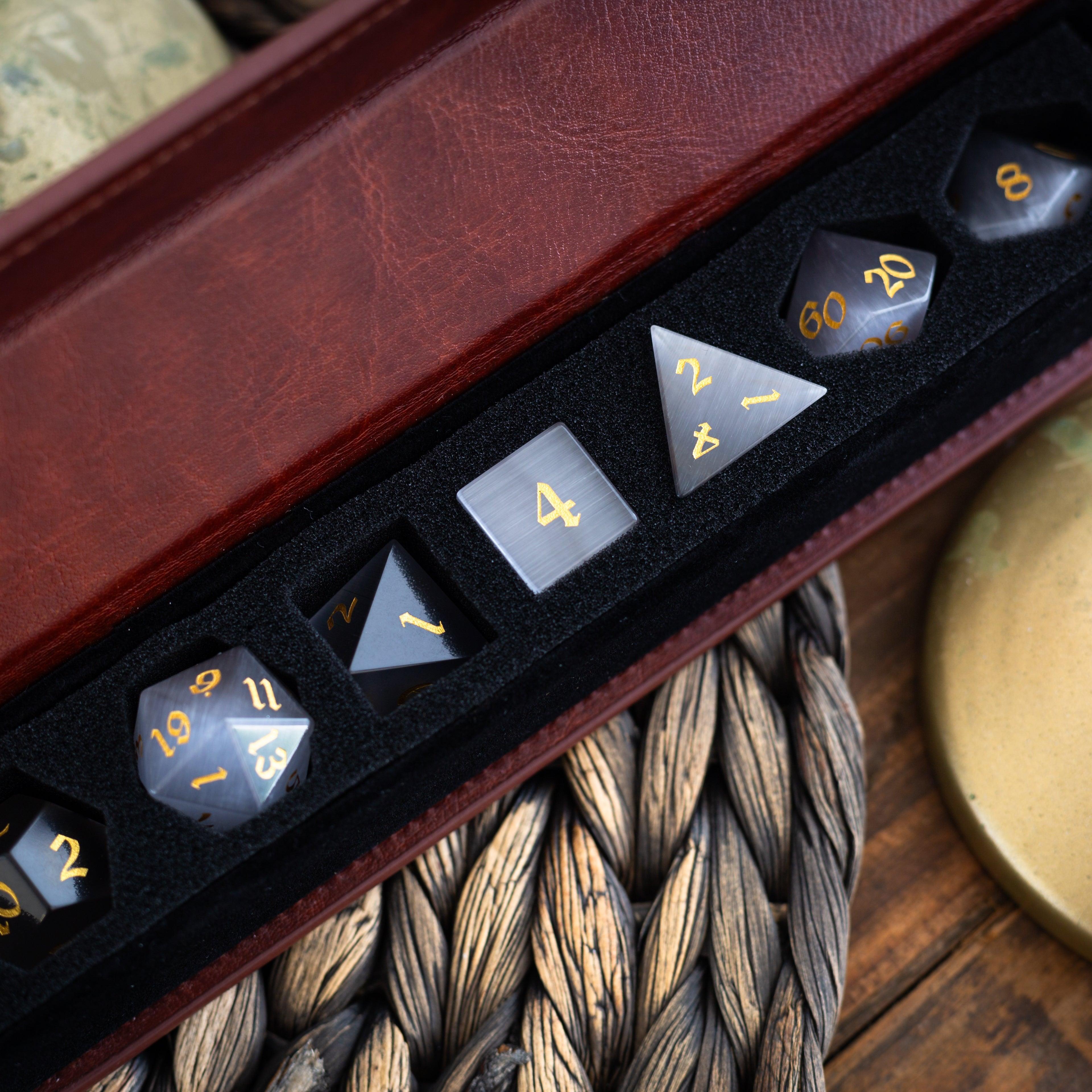 Grey Stone Dice Set
