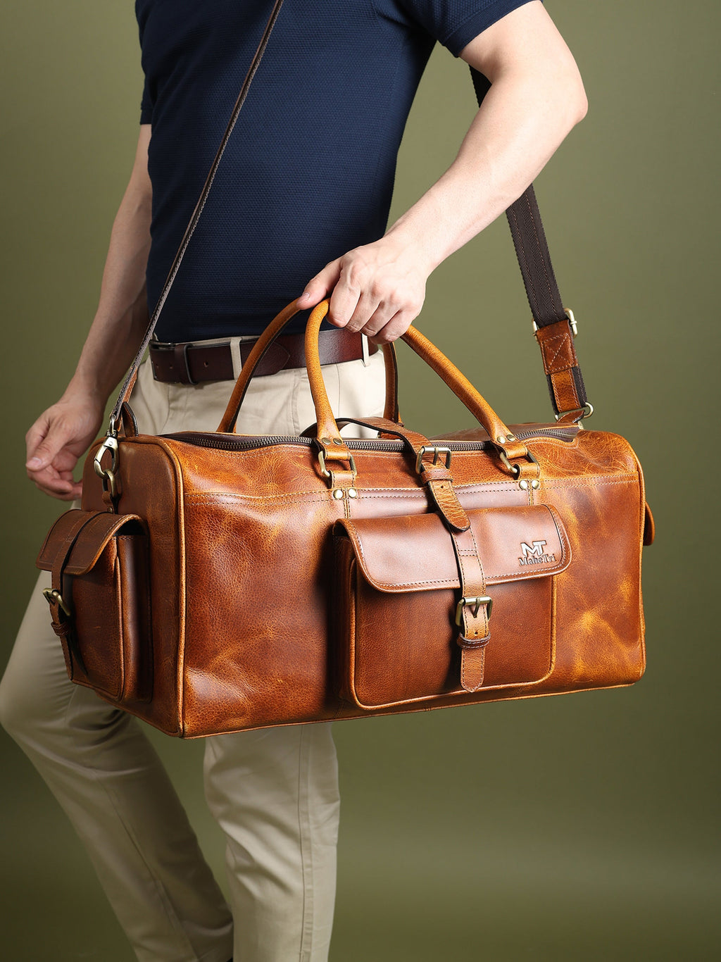 Berlin Leather Weekender Duffle
