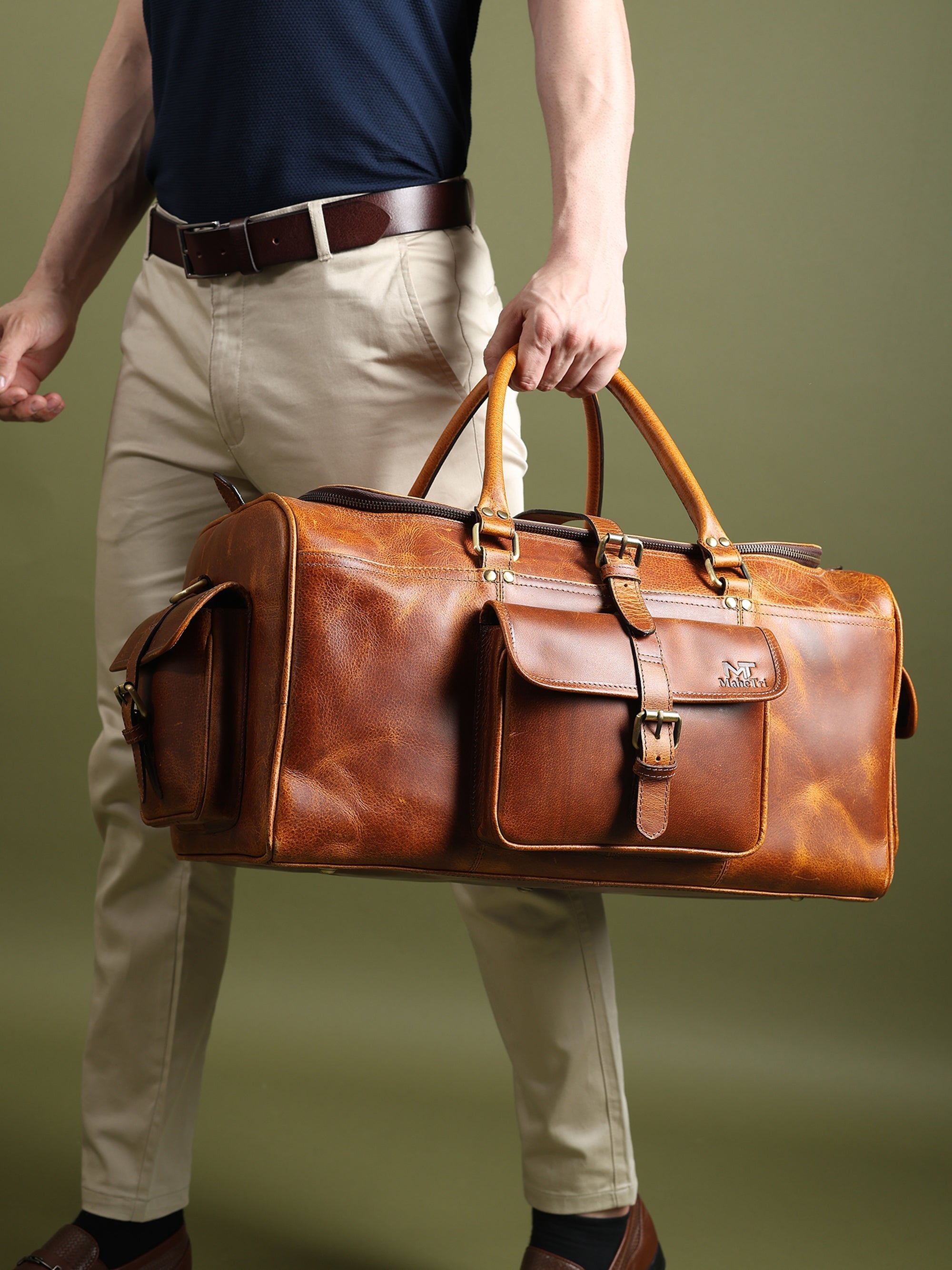 Berlin Leather Weekender Duffle