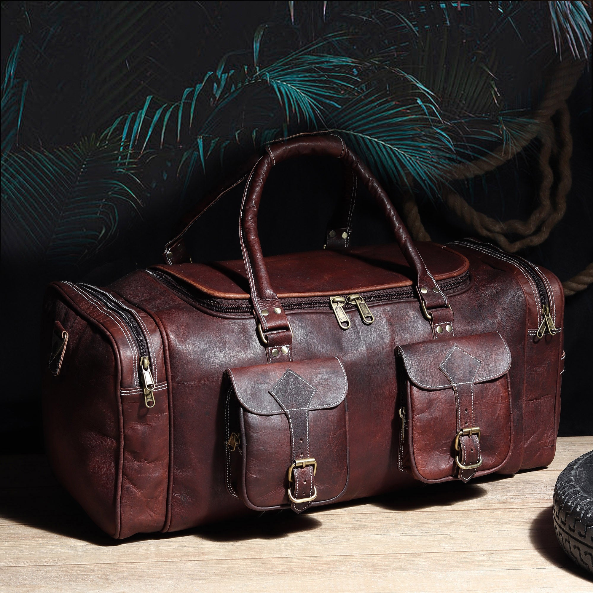 Vintage Dark Brown Traveller Duffle